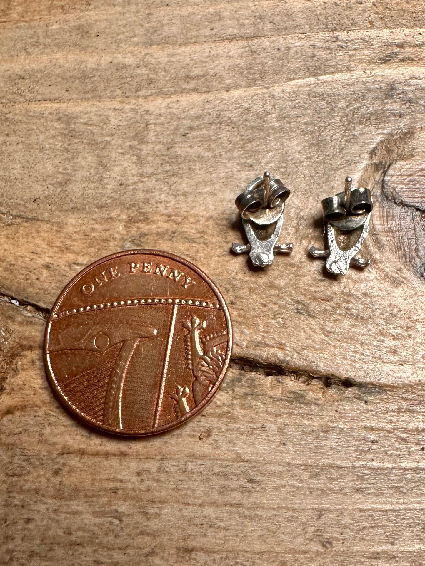 Vintage Owl Stud 925 Silver Earrings