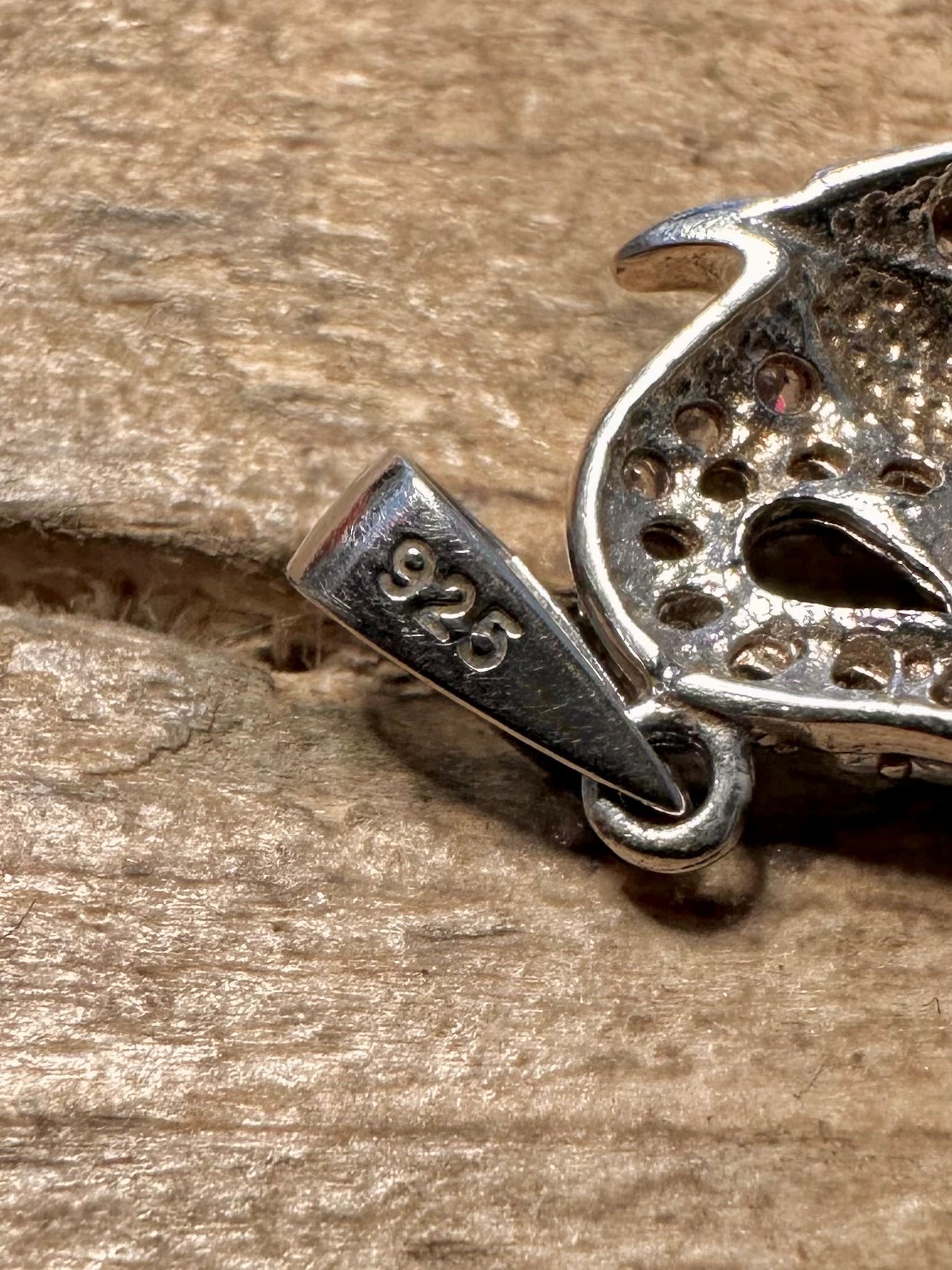 Modern CZ Stone Elephant 925 Silver Pendant