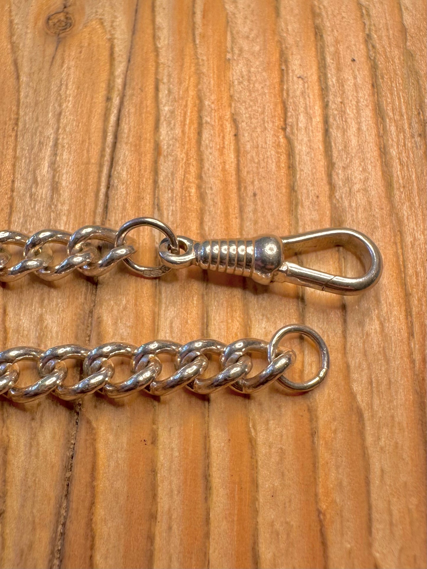 Vintage Albert Chain T Bar 925 Sterling Silver 18.4 inch Necklace