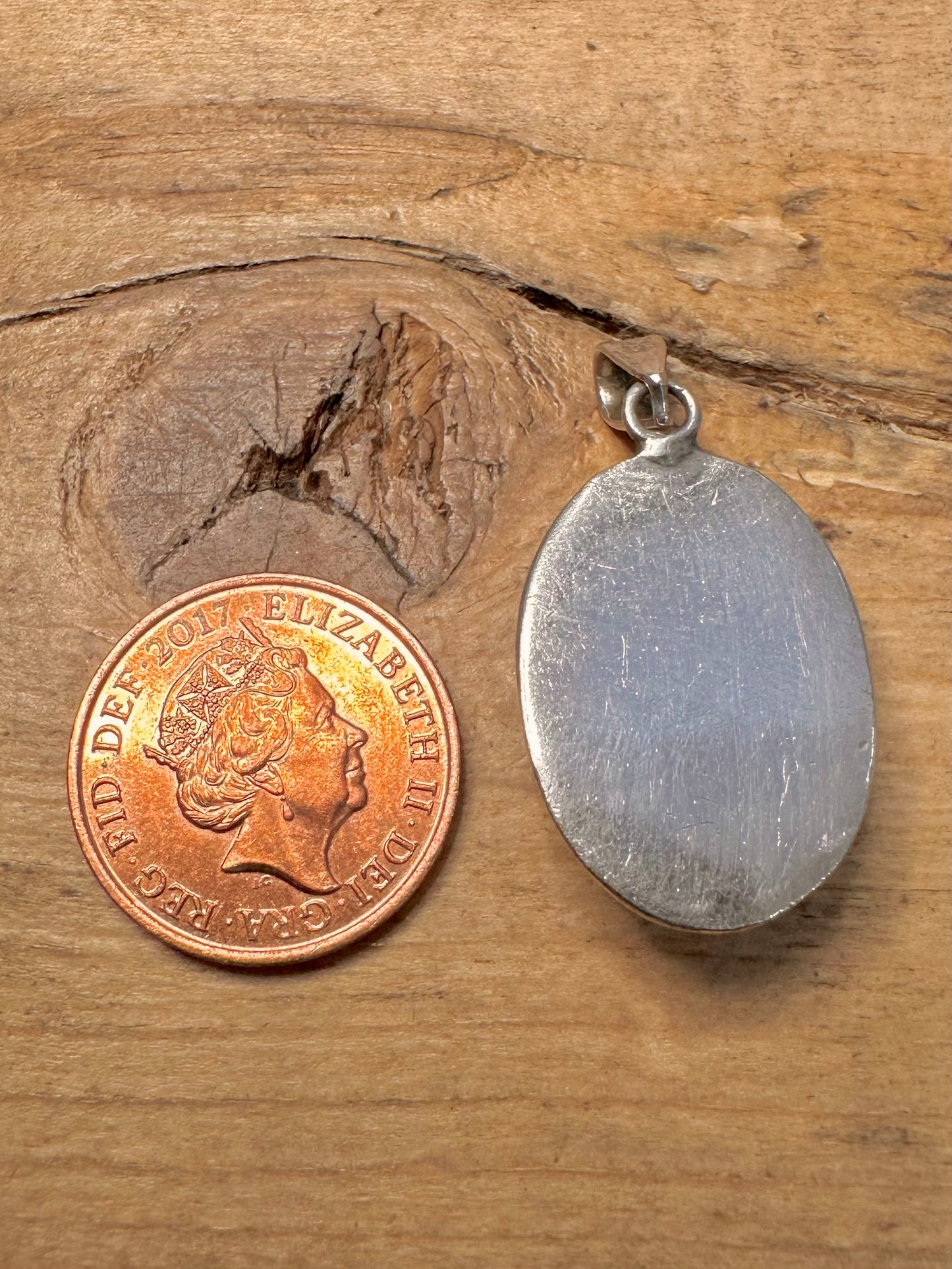 Vintage Abalone 925 Silver Pendant