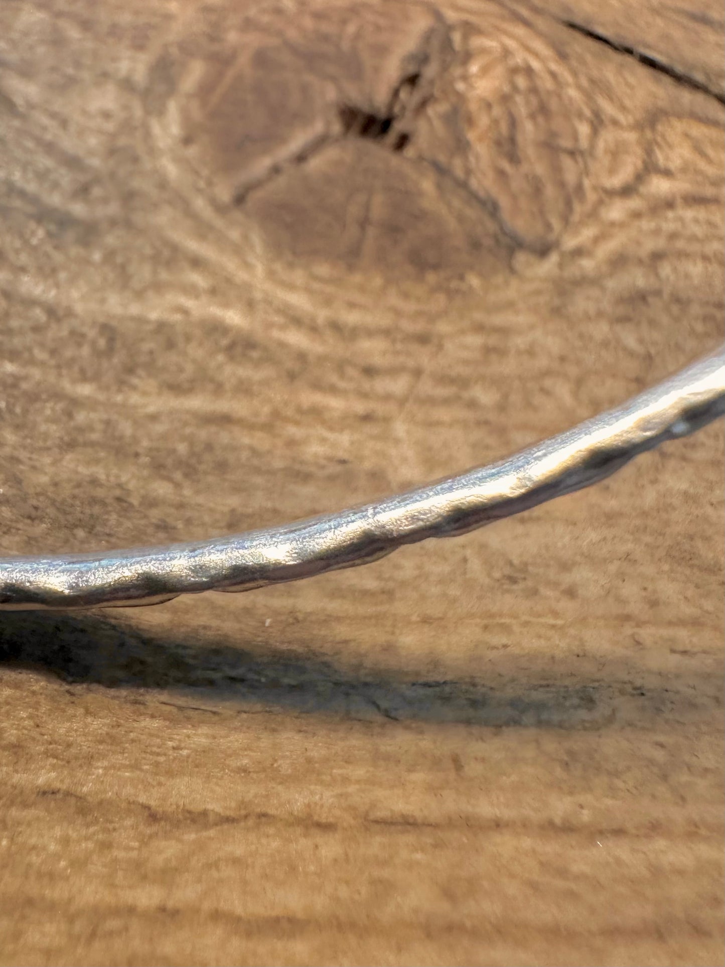 Vintage Boho Tribal Style 925 Silver Bangle