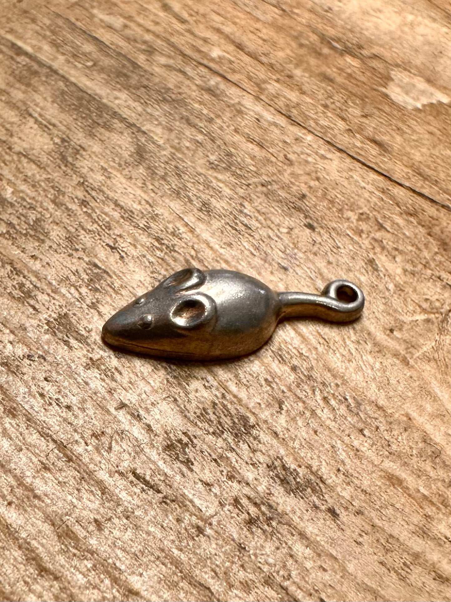 Vintage Mouse 925 Silver Pendant