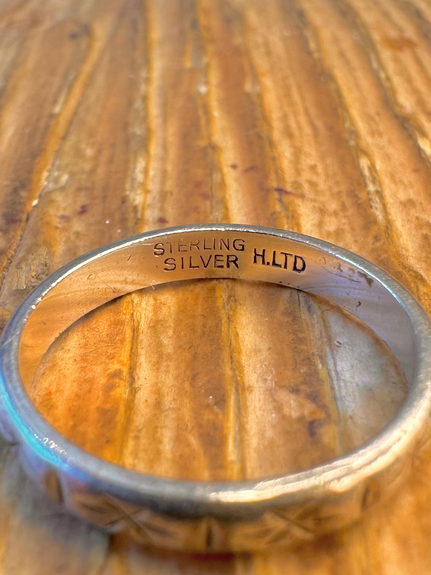 Star Band 925 Sterling Silver Size K Ring
