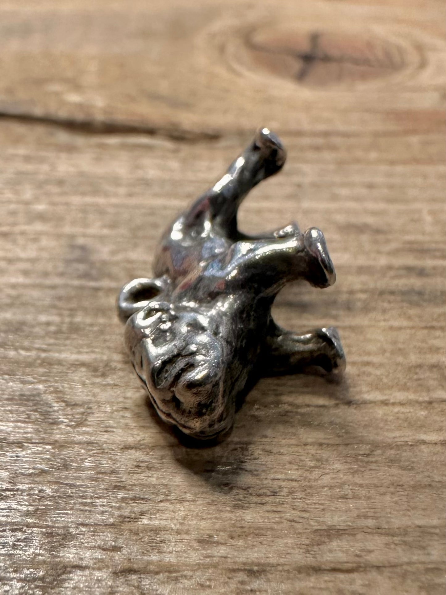 Vintage Bulldog 925 Silver Charm Pendant