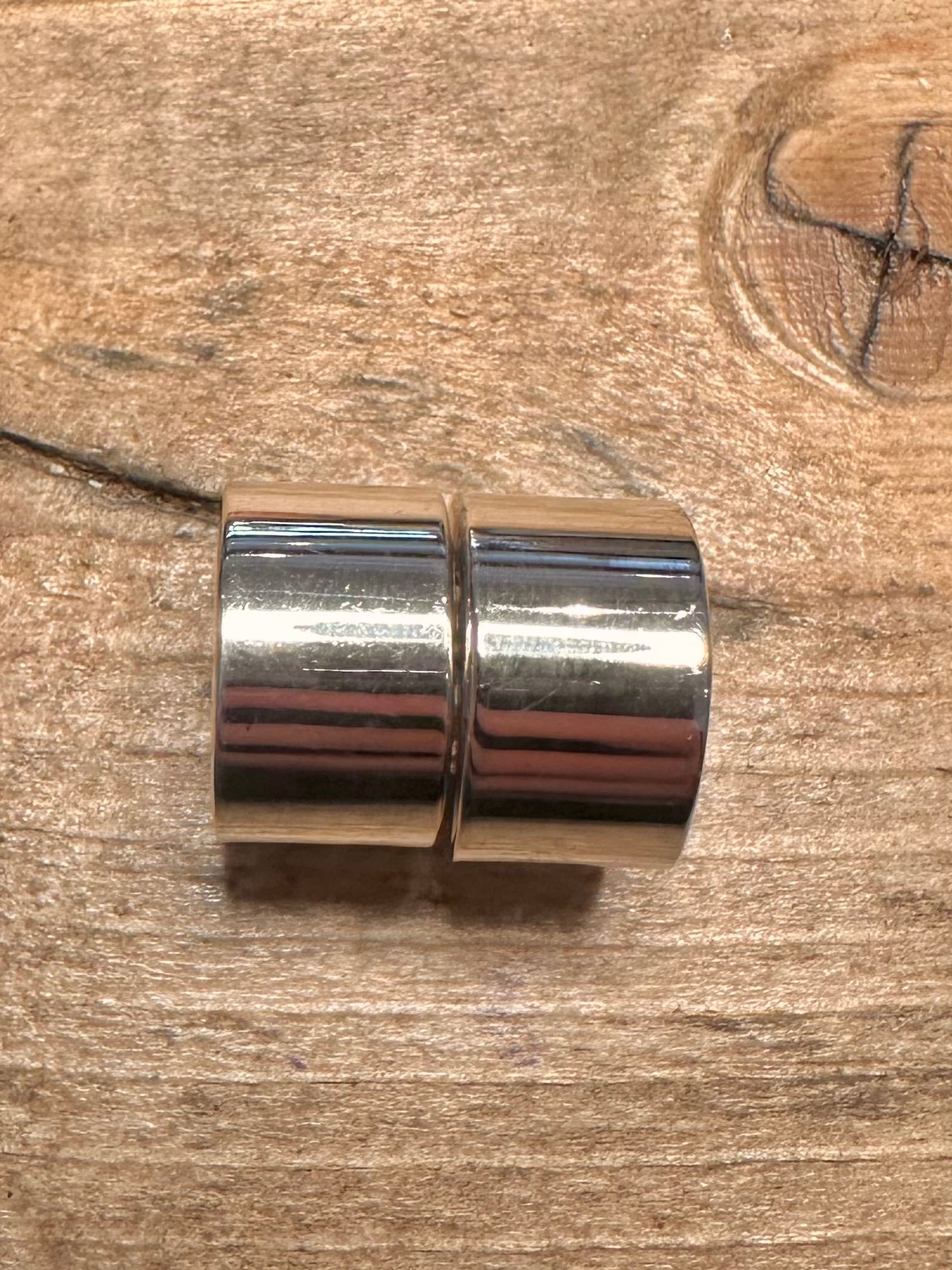 Modernist Chunky Hoops 925 Silver Earrings