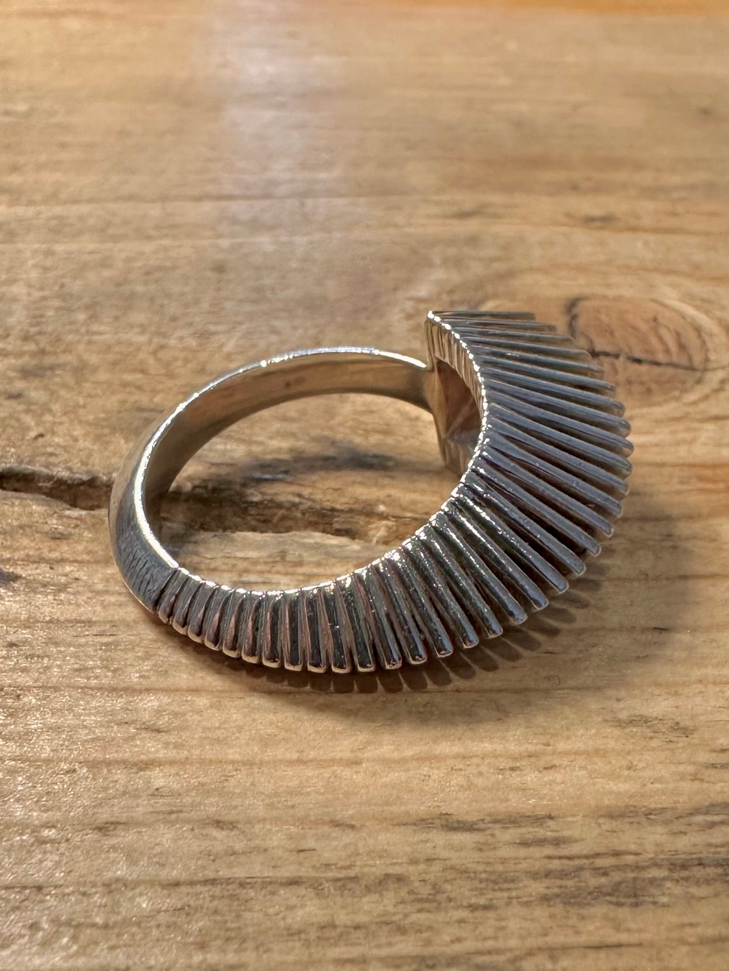 Abstract Swirl 925 Silver Size O Ring