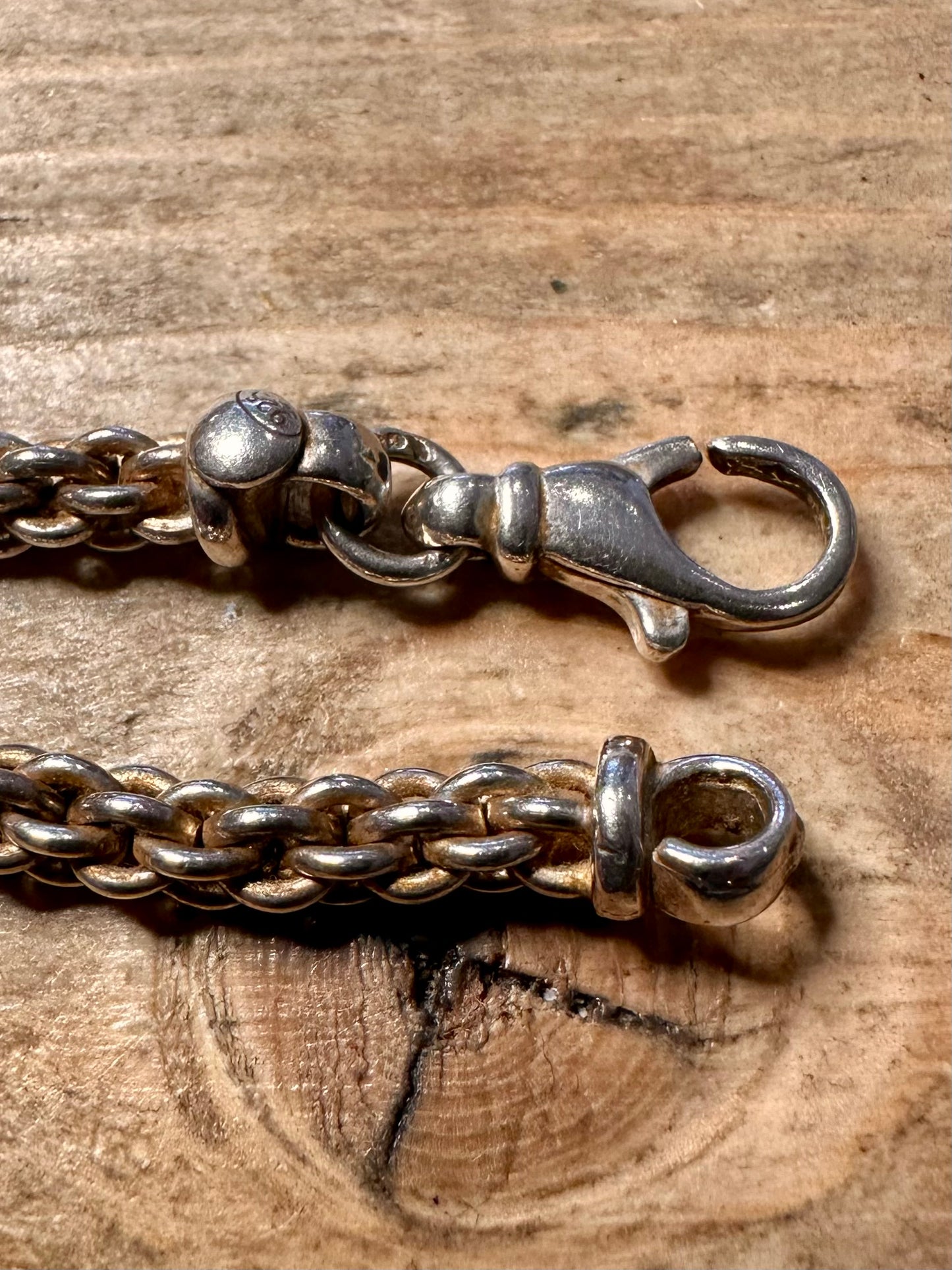 Vintage 1975 Unique Thick Chain 925 Silver 18 inch Necklace