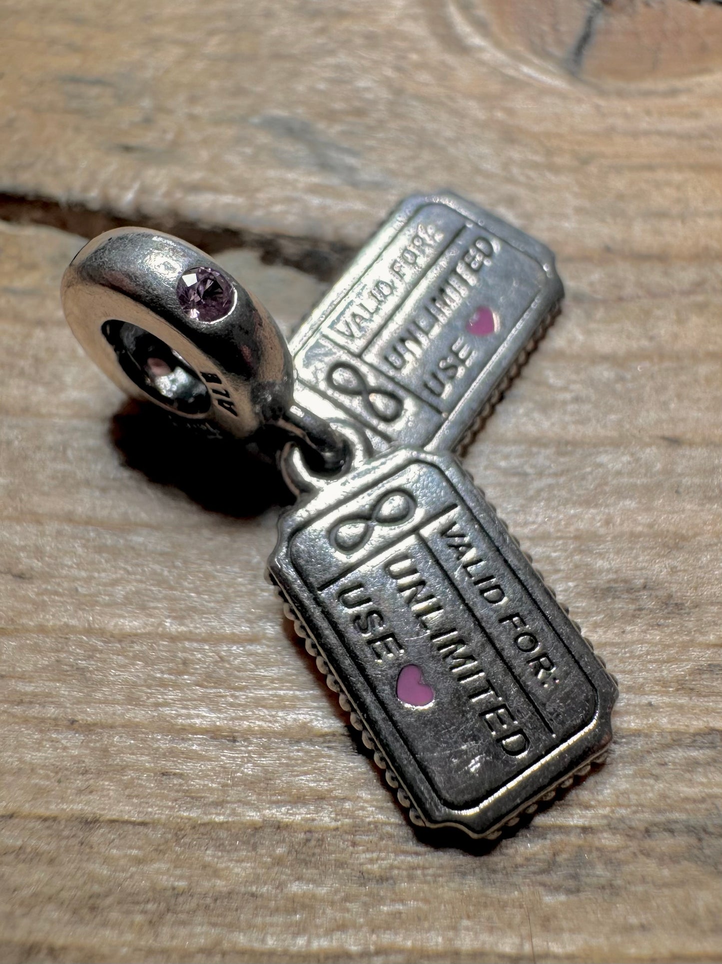 PANDORA Coupon Free Hugs ALE 925 Silver Charm Pendant