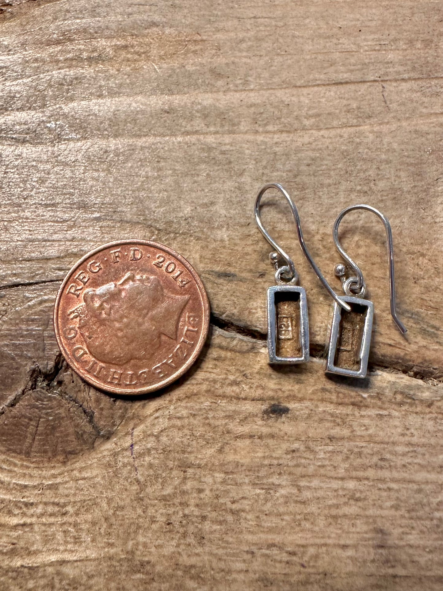 Modern Rectangle 925 Silver Earrings
