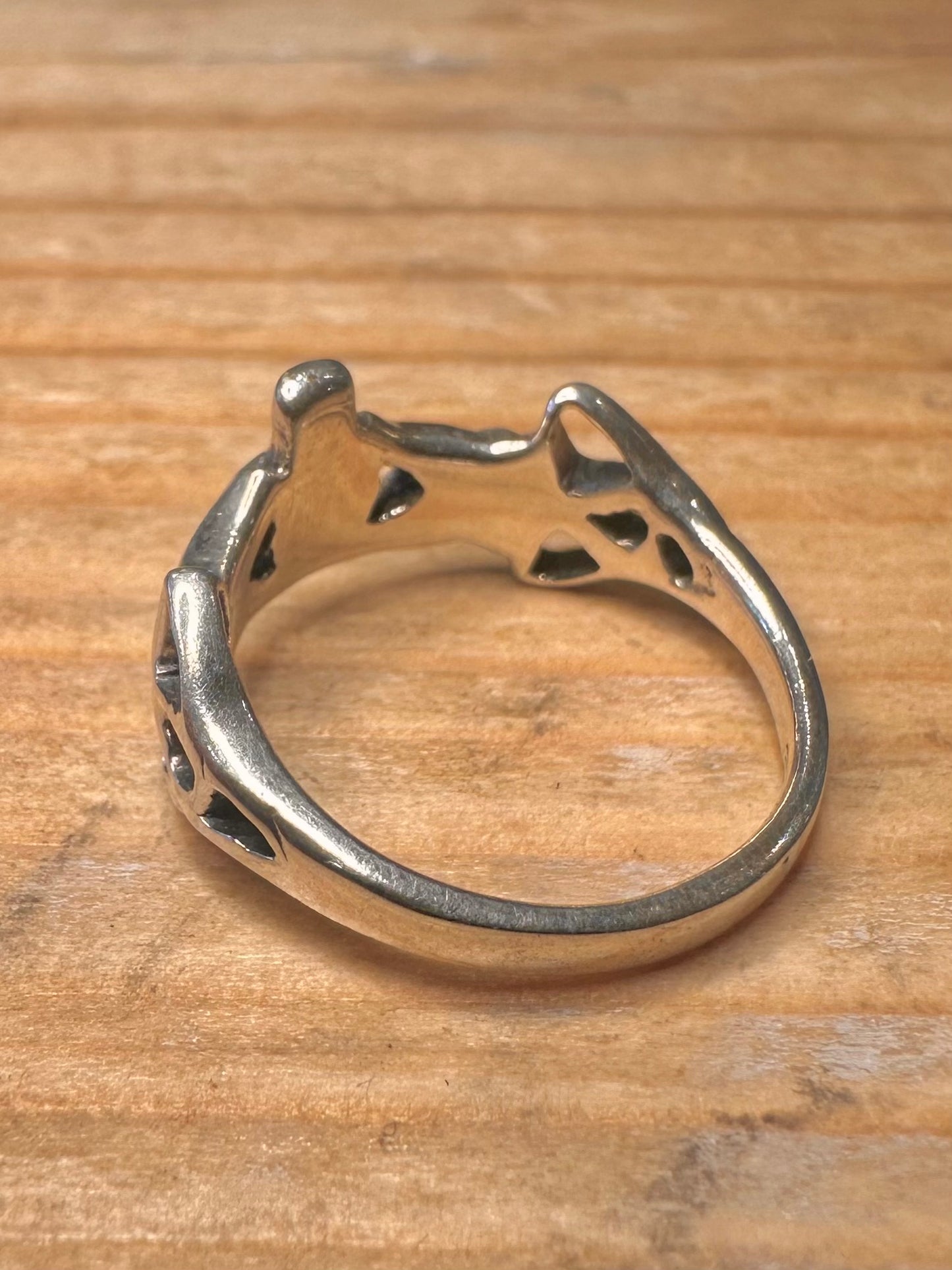 Vintage Claddagh 925 Sterling Silver Size J Ring
