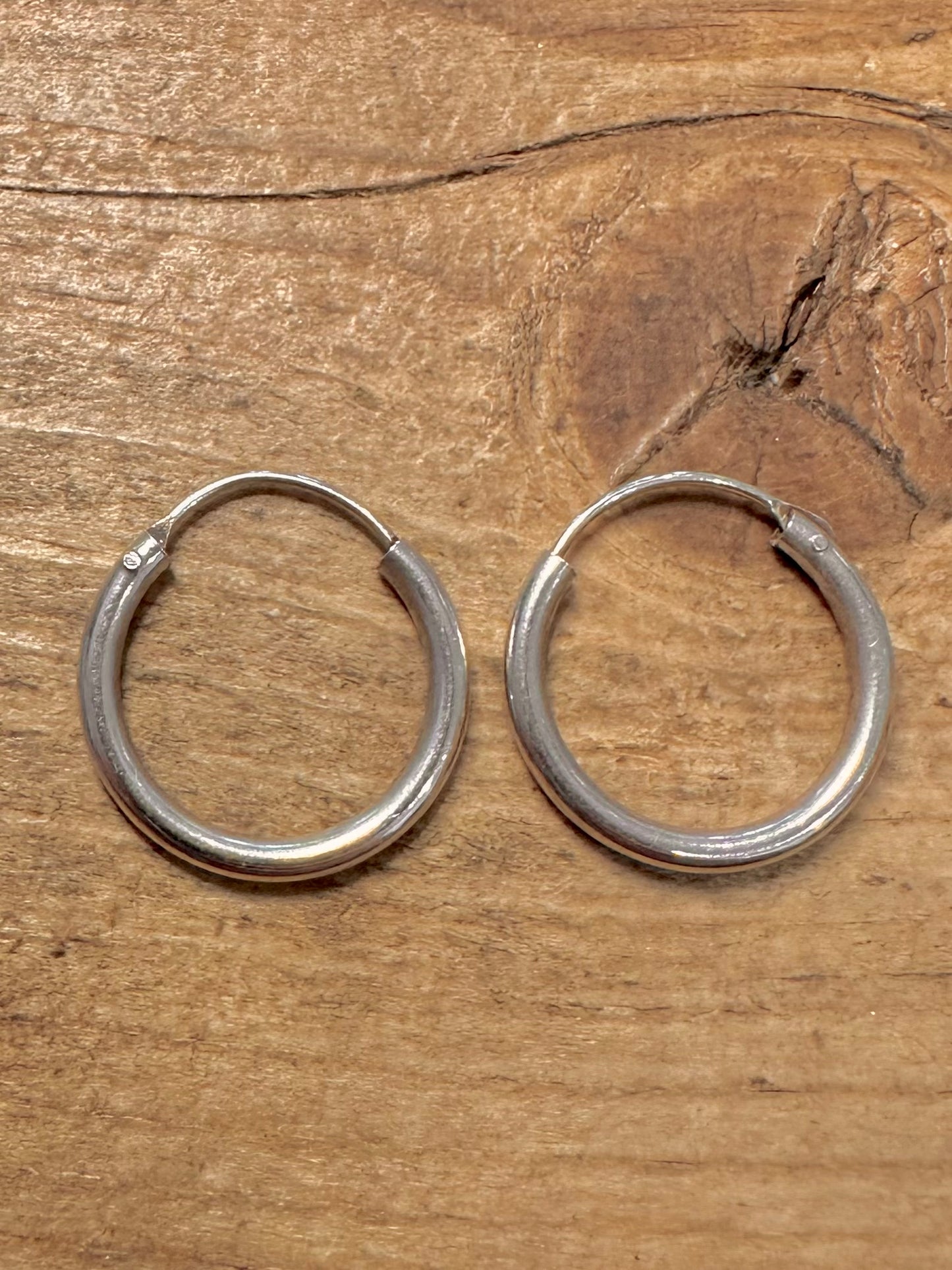 Vintage Hoops 925 Silver Earrings
