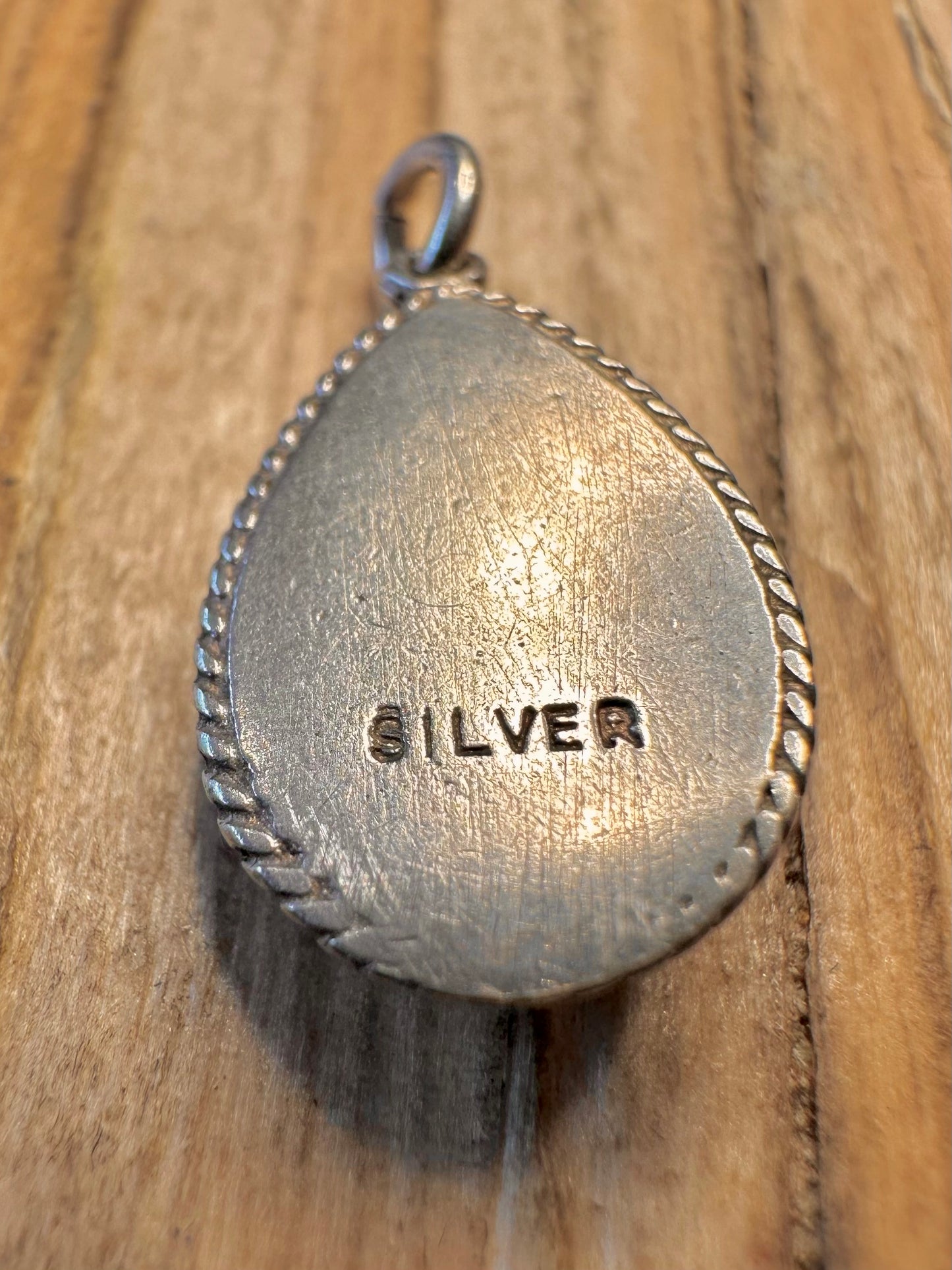 Vintage Purple Stone 925 Sterling Silver Pendant