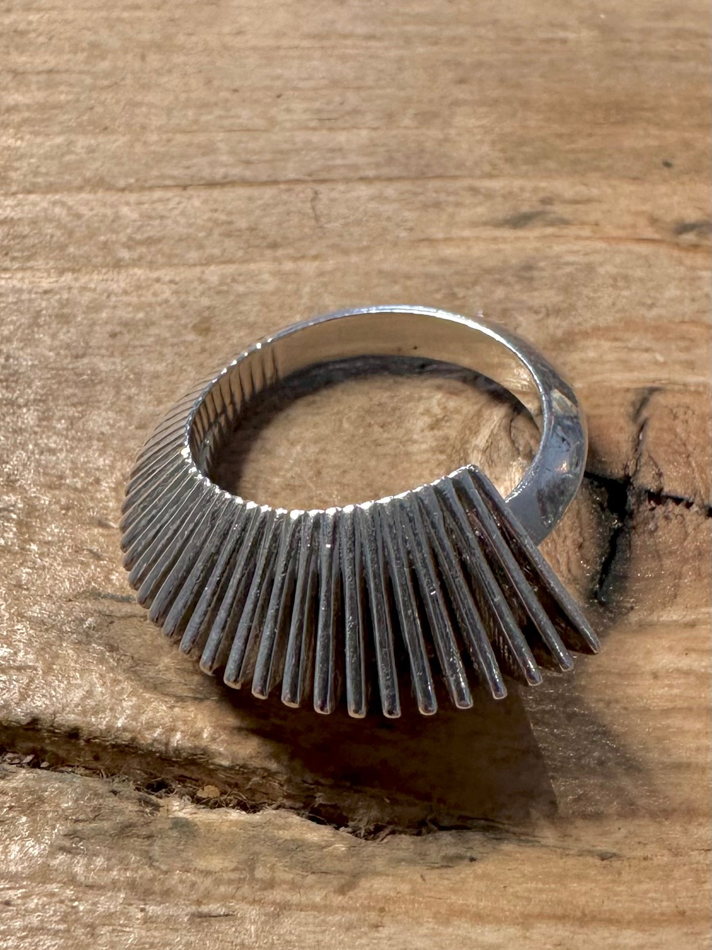 Abstract Swirl 925 Silver Size O Ring