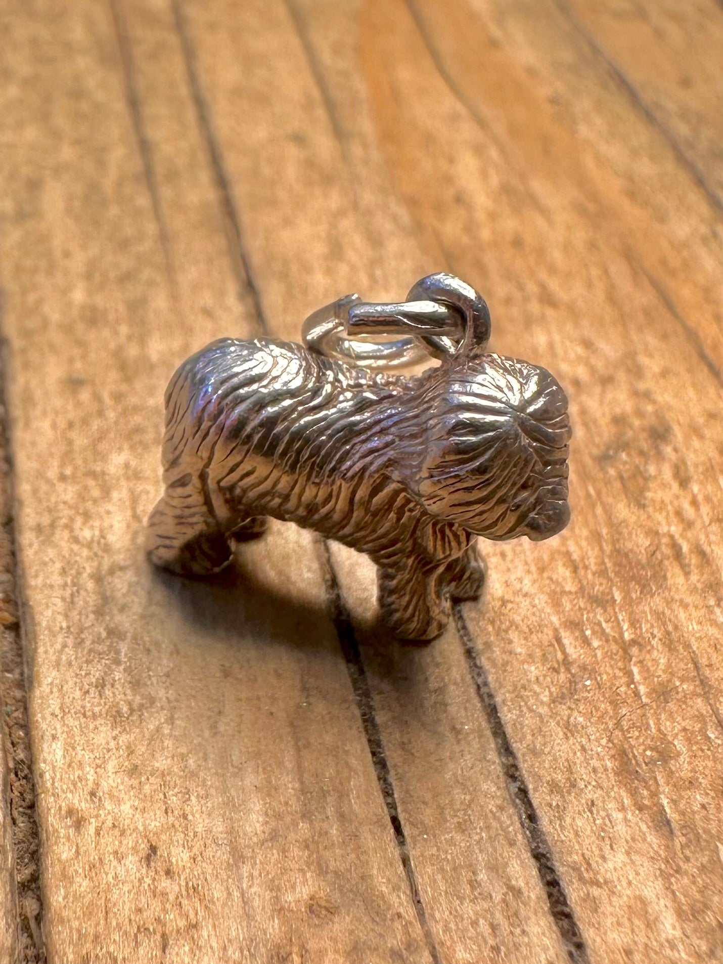Old English Sheepdog 925 Sterling Silber Charm-Anhänger