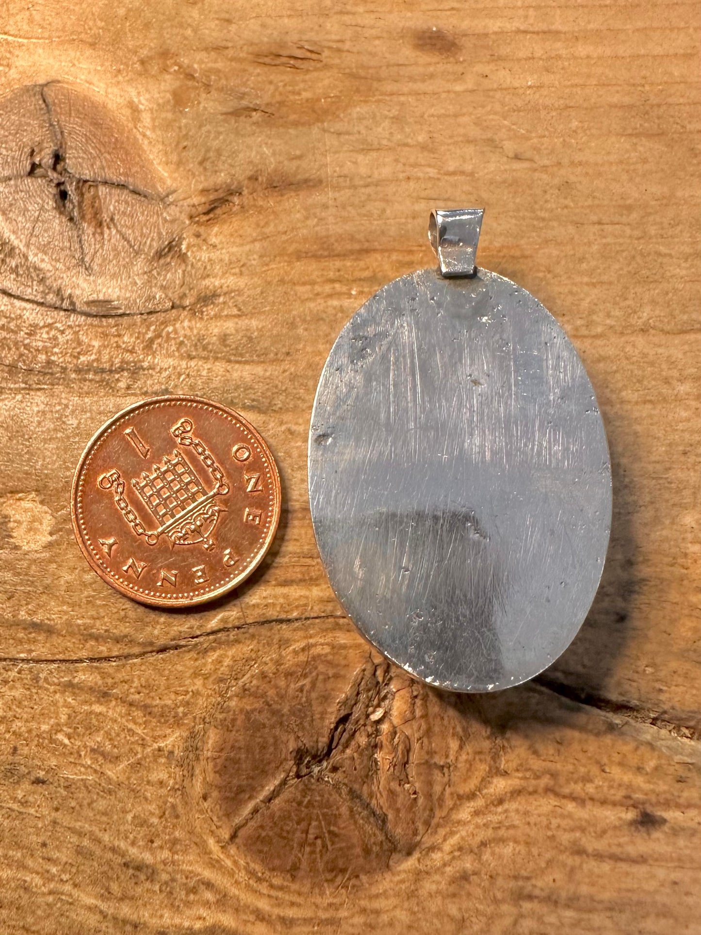 Handmade Rose Gold Agate 925 Silver Pendant