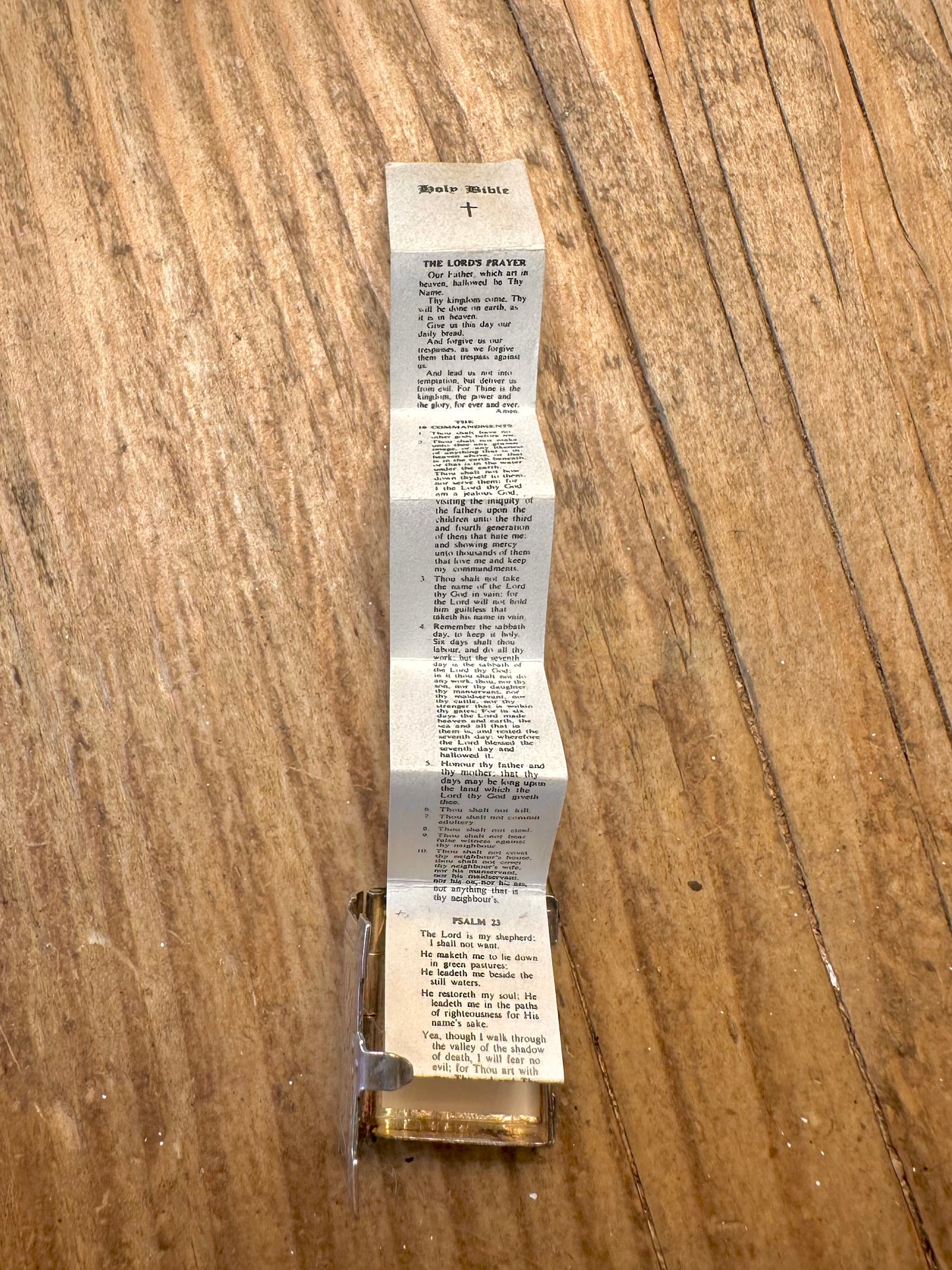 Holy Bible Opening with the Lords Prayer Paper Maker CHIM 925 Sterling Silver Charm Pendant