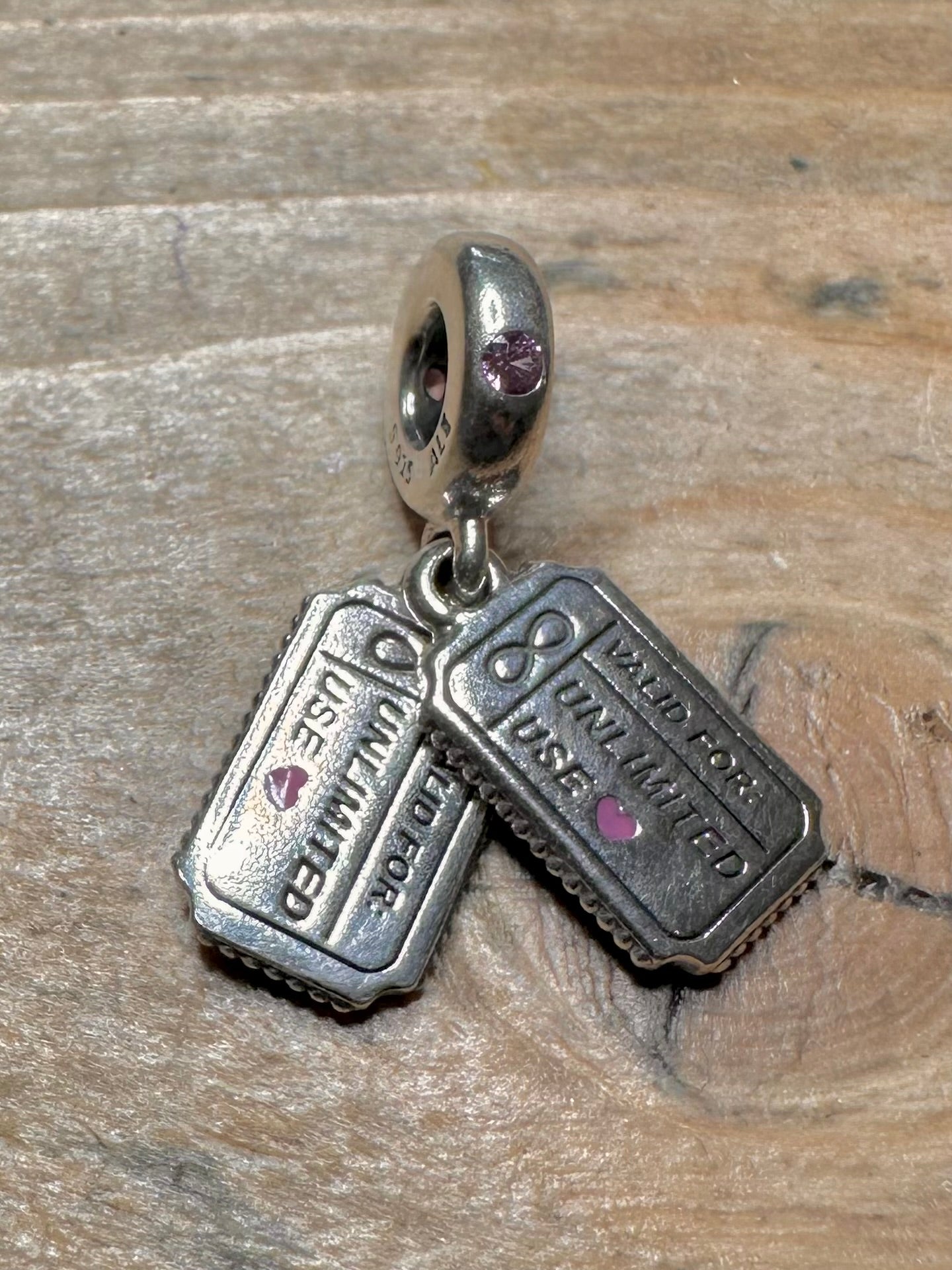 PANDORA Coupon Free Hugs ALE 925 Silver Charm Pendant