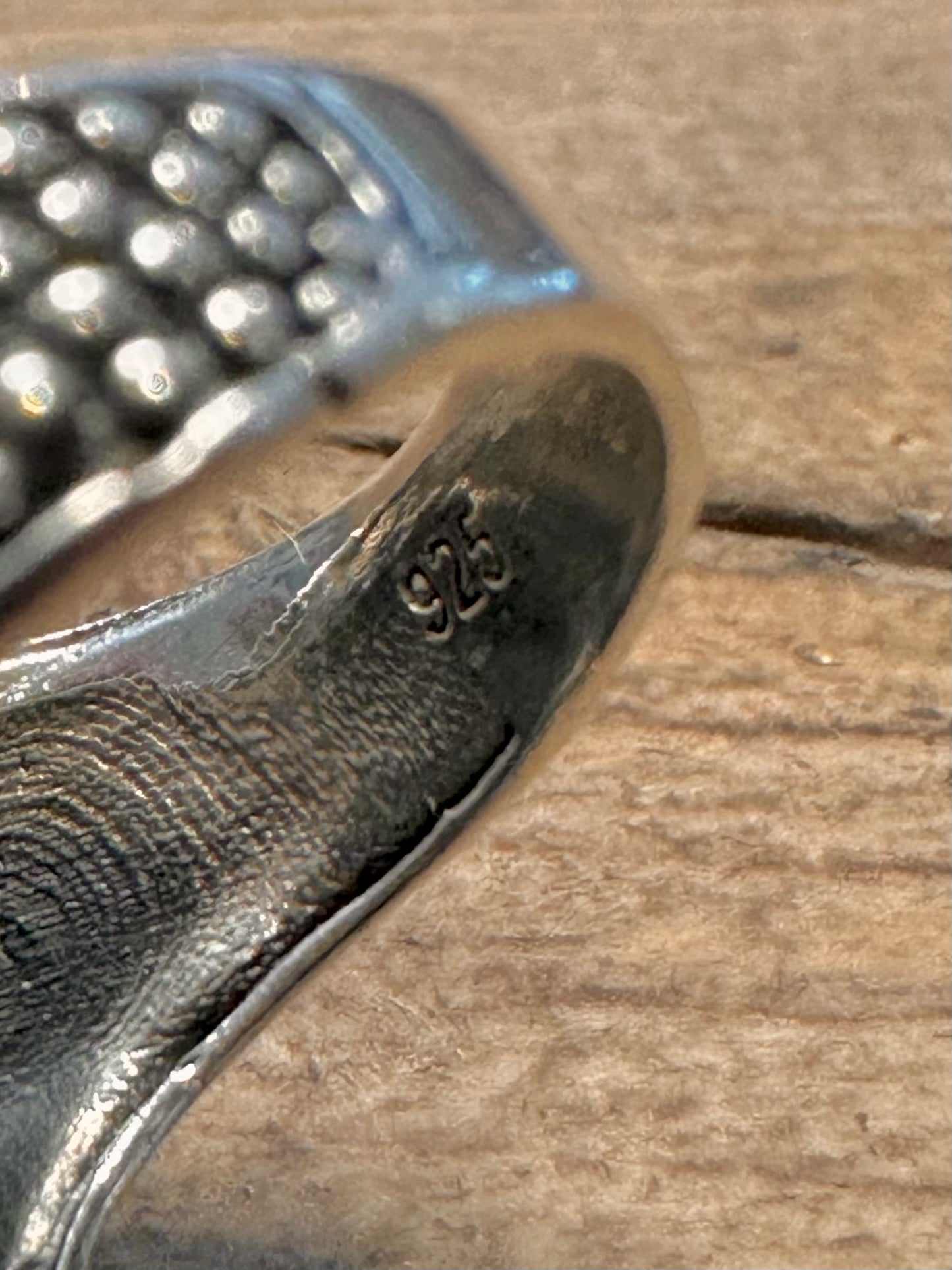 Modernist Panther Head 925 Silver Size S Ring