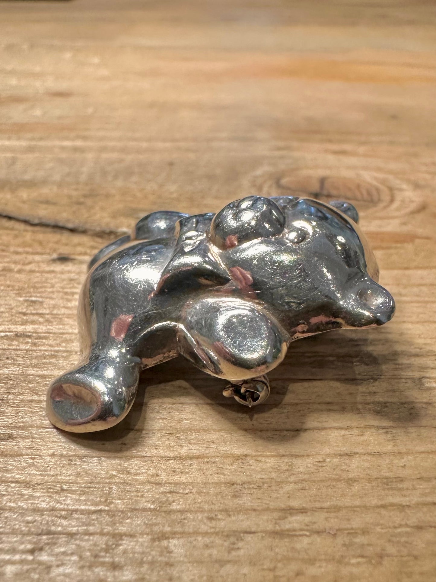 Vintage 1998 Teddy Bear 925 Silver Brooch Pendant