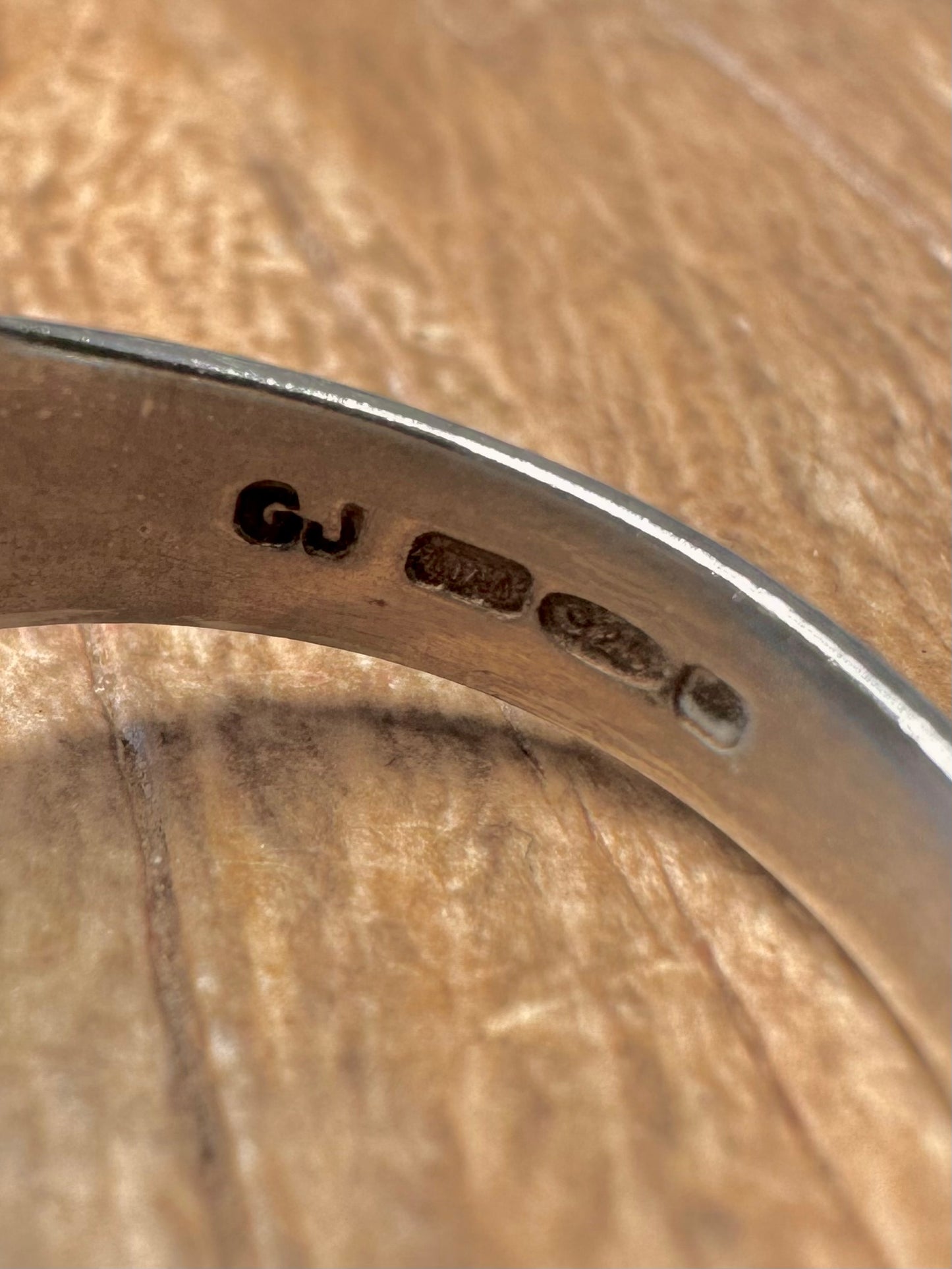 Vintage Prince of Wales Feathers Signet 925 Sterling Silver Size U Ring