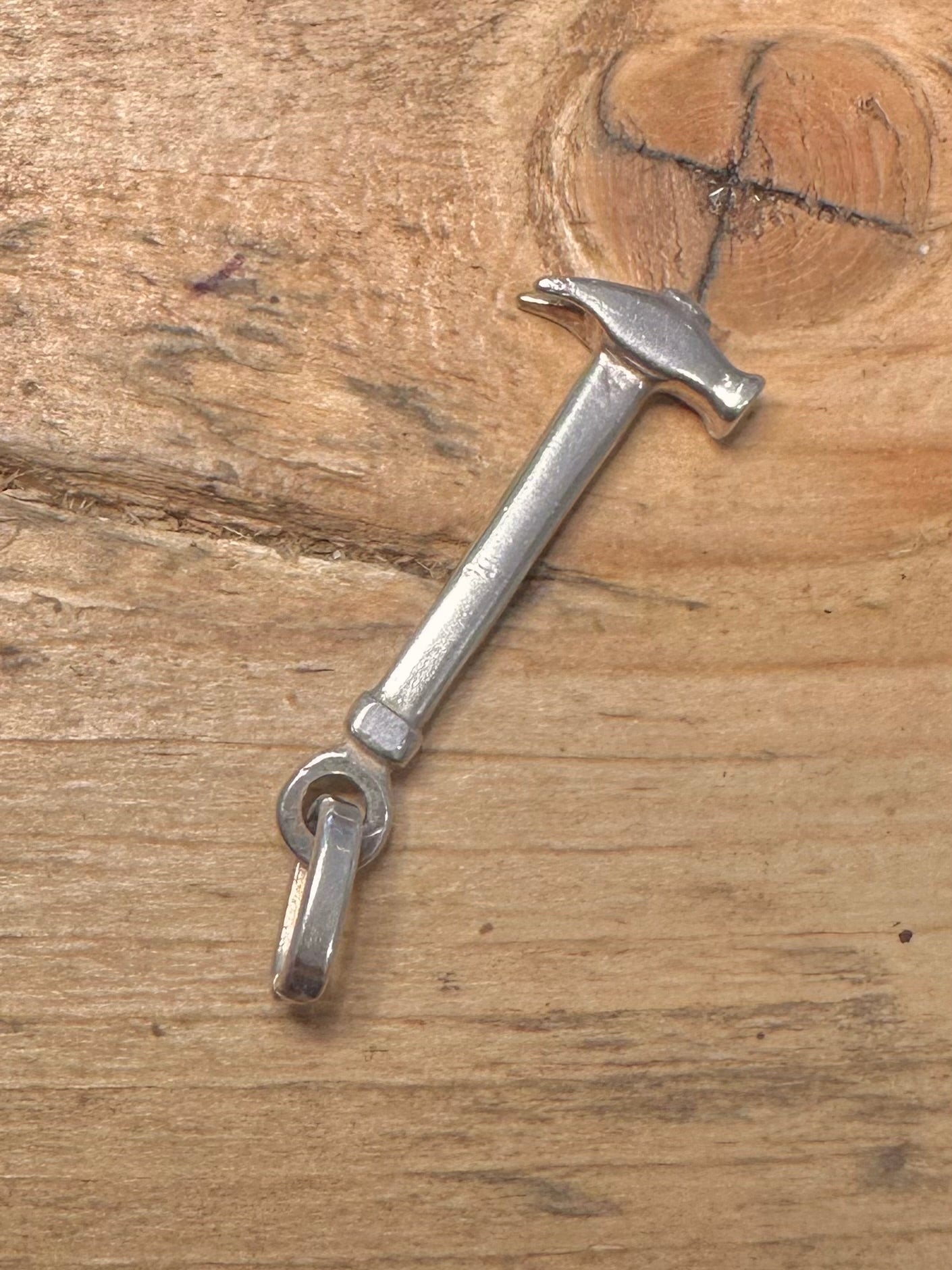 Vintage Hammer GM 925 Silver Charm Pendant