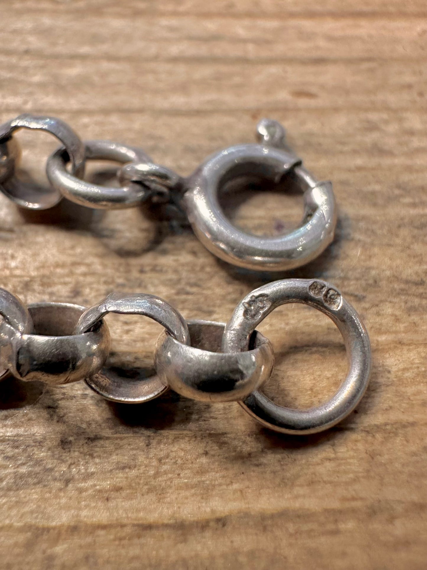 Vintage Belcher Chain 925 Silver 22 inch Necklace