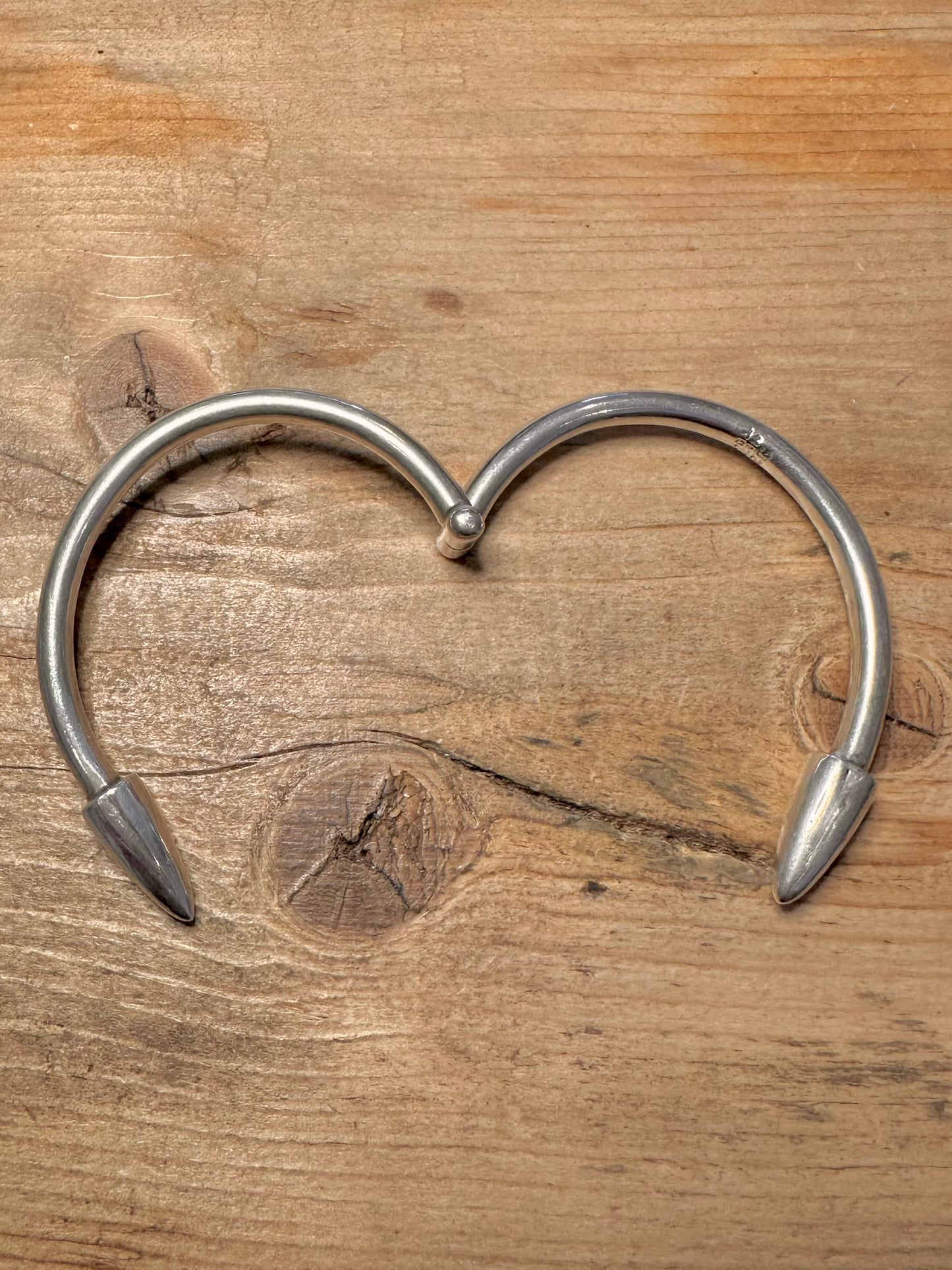 Vintage Taxco Arrow Hinged 925 Silver Bangle