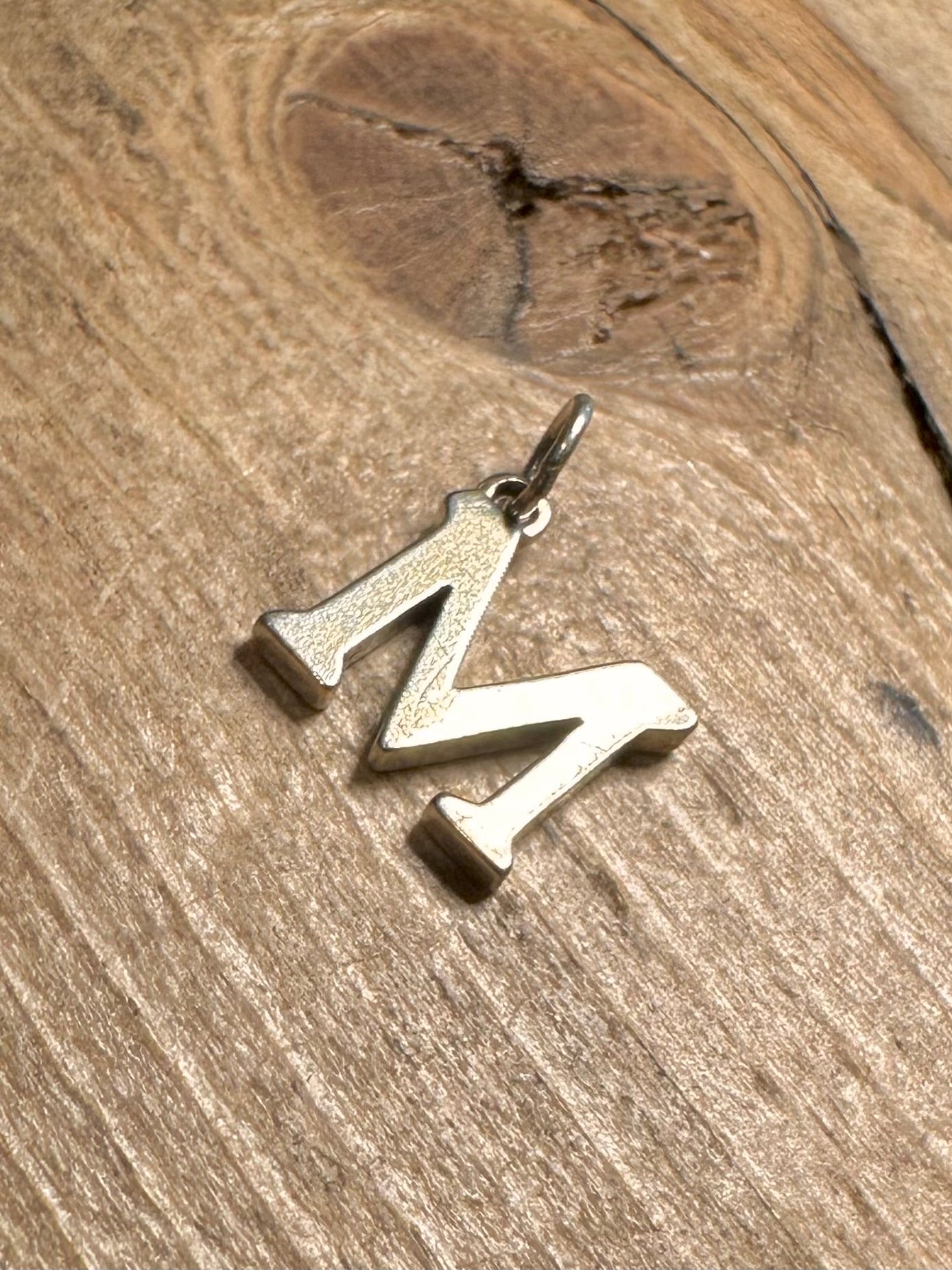 Vintage M Letter 925 Silver Pendant