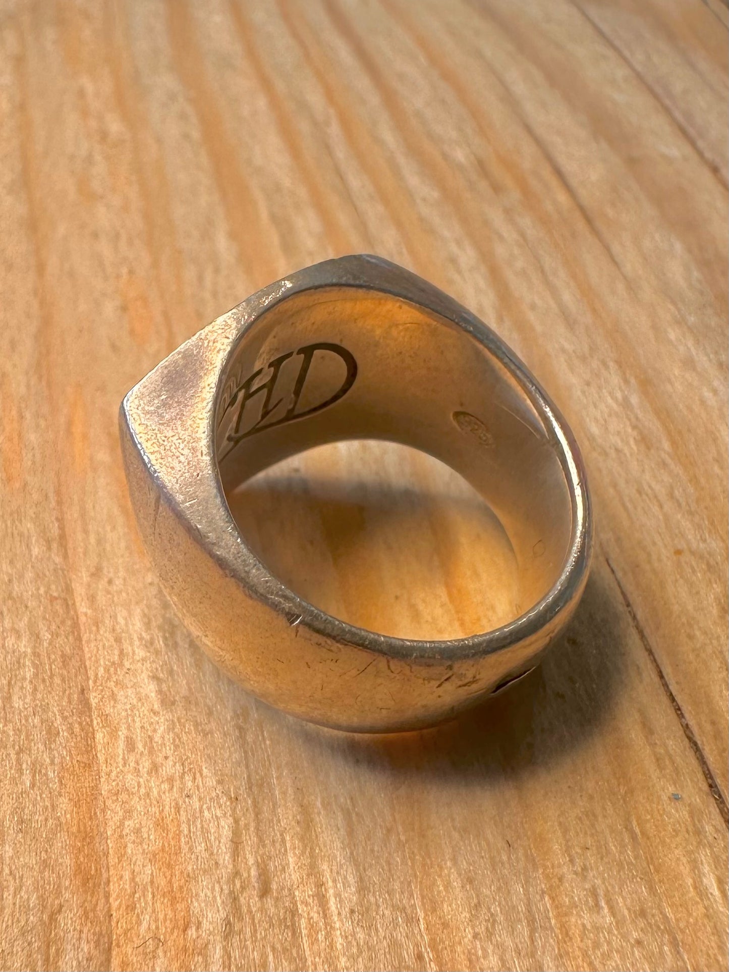 Vintage Signet Maker CHD 925 Sterling Silver Size K1/2 Ring
