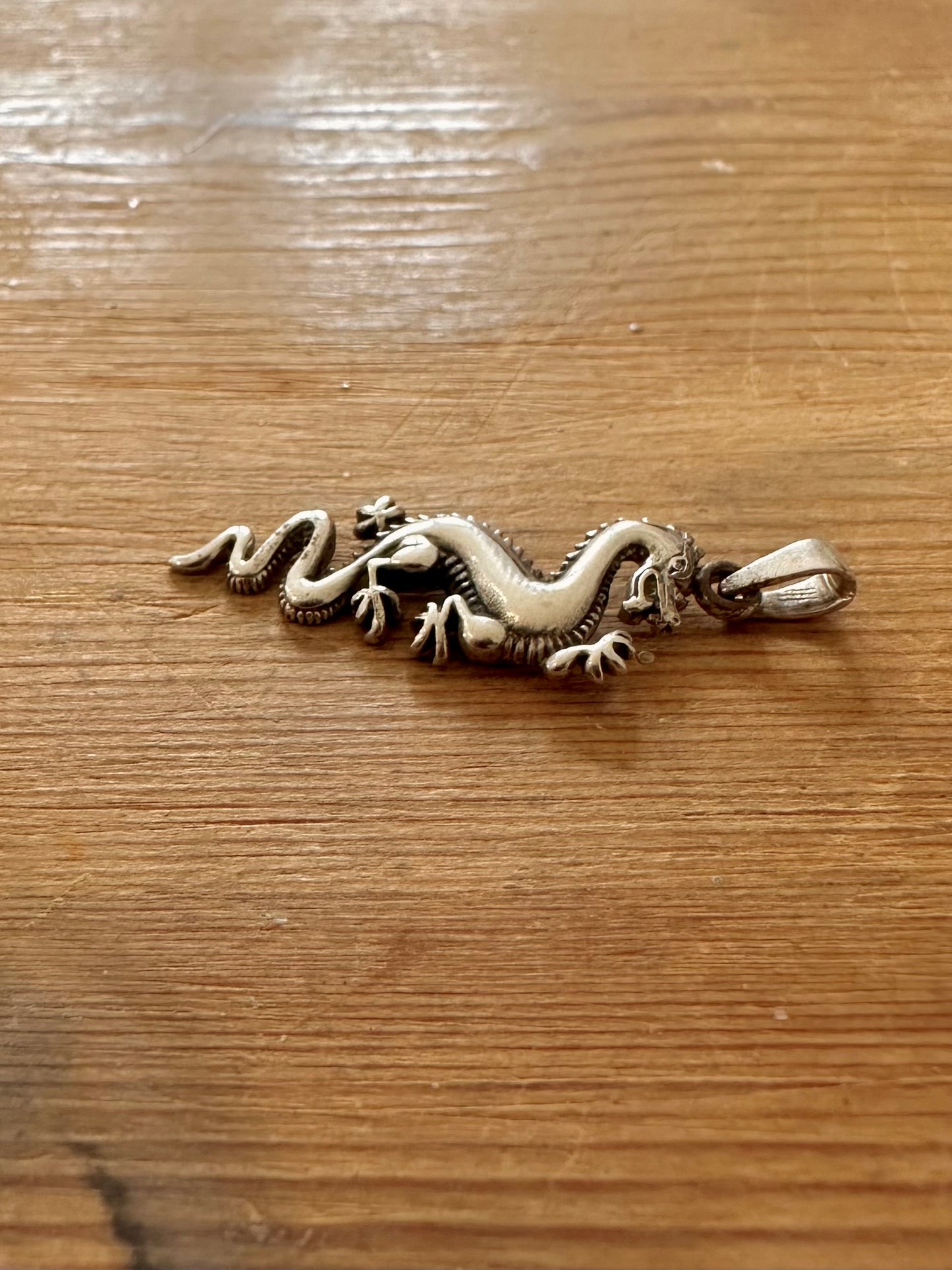 Vintage Dragon 925 Silver Pendant