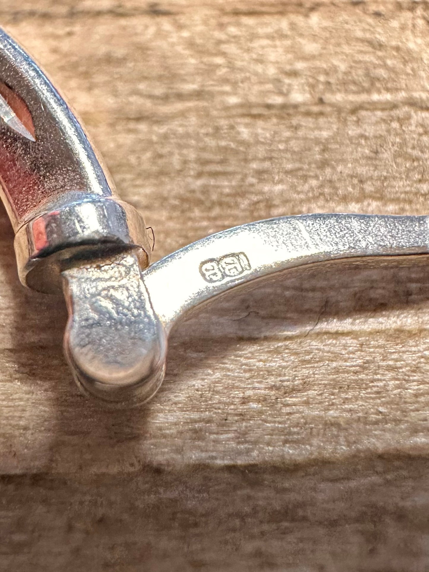 Vintage Textured Hoops 925 Silver Earrings