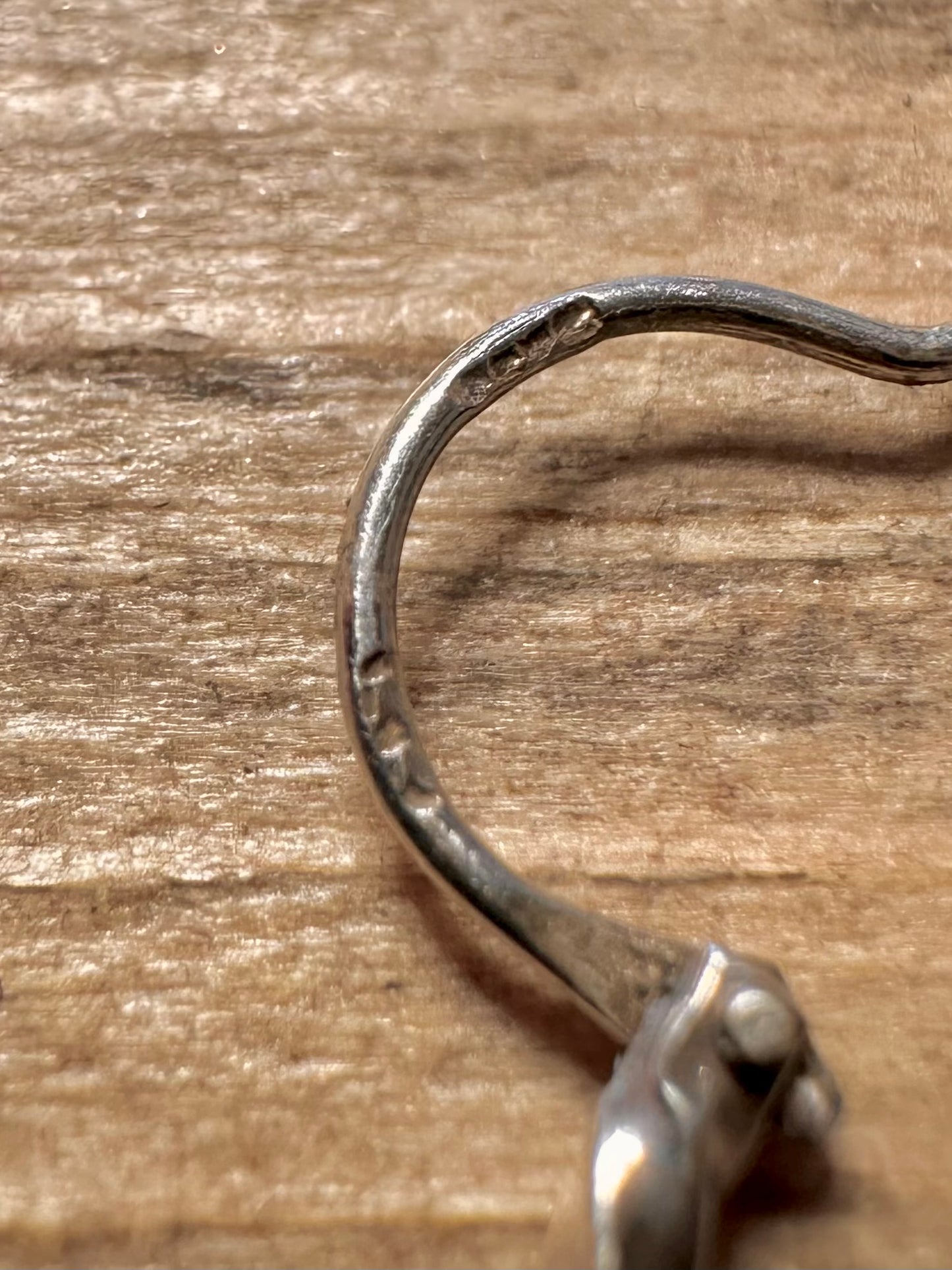 Vintage Twisted Hoops 925 Silver Earrings