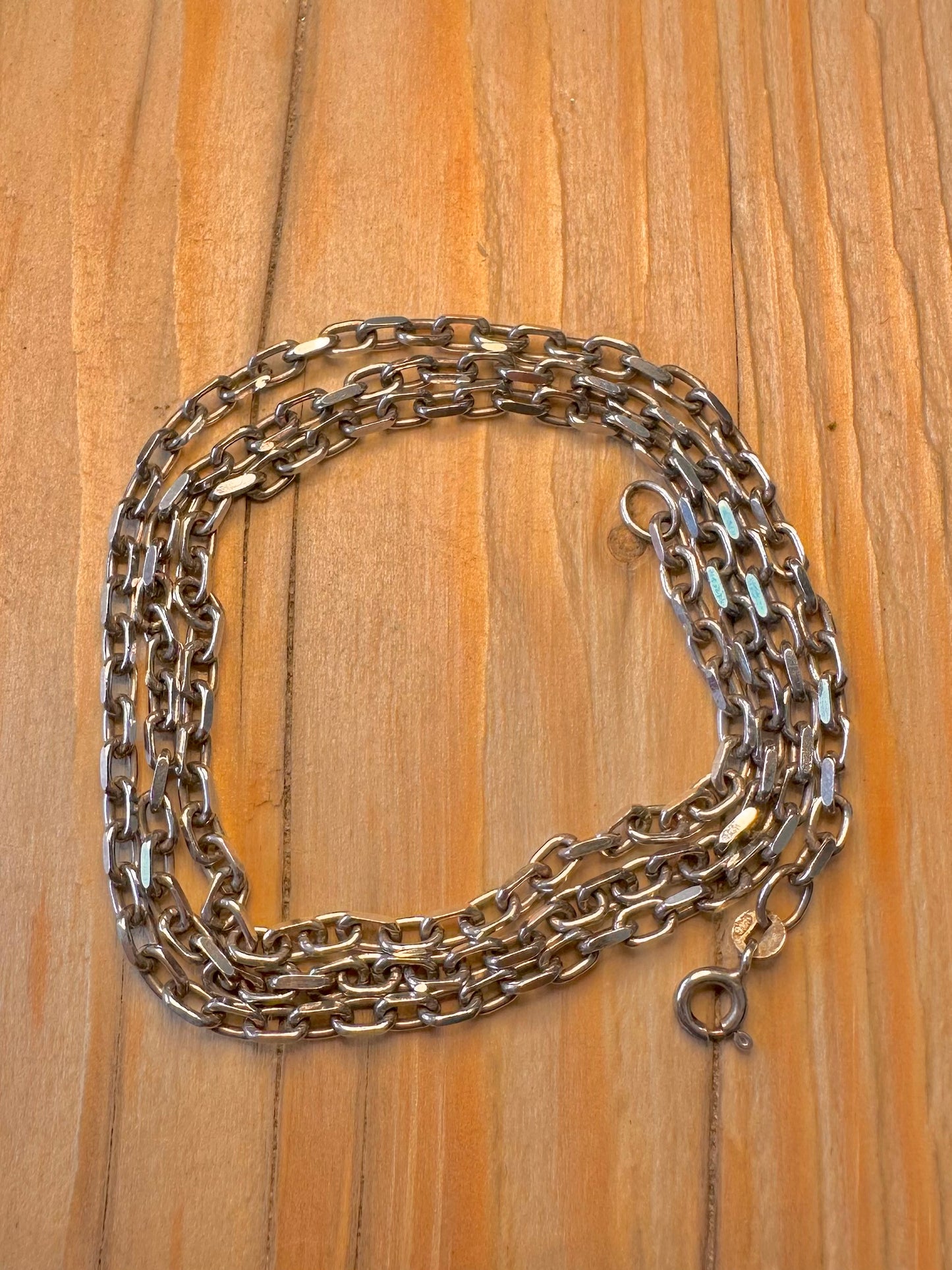 Vintage Cable Chain 925 Silver 22 inch Necklace