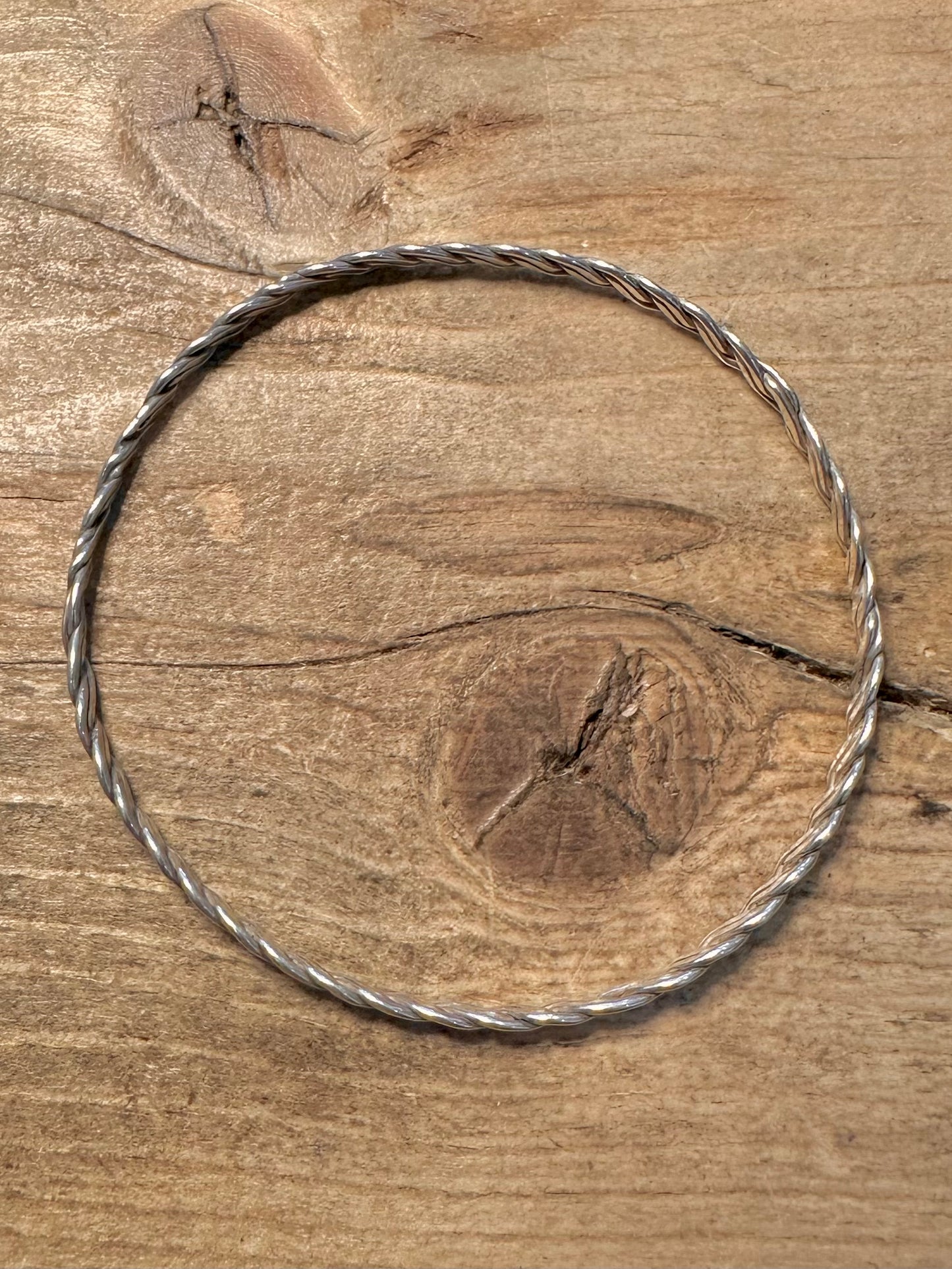 Vintage Twisted 925 Silver Bangle