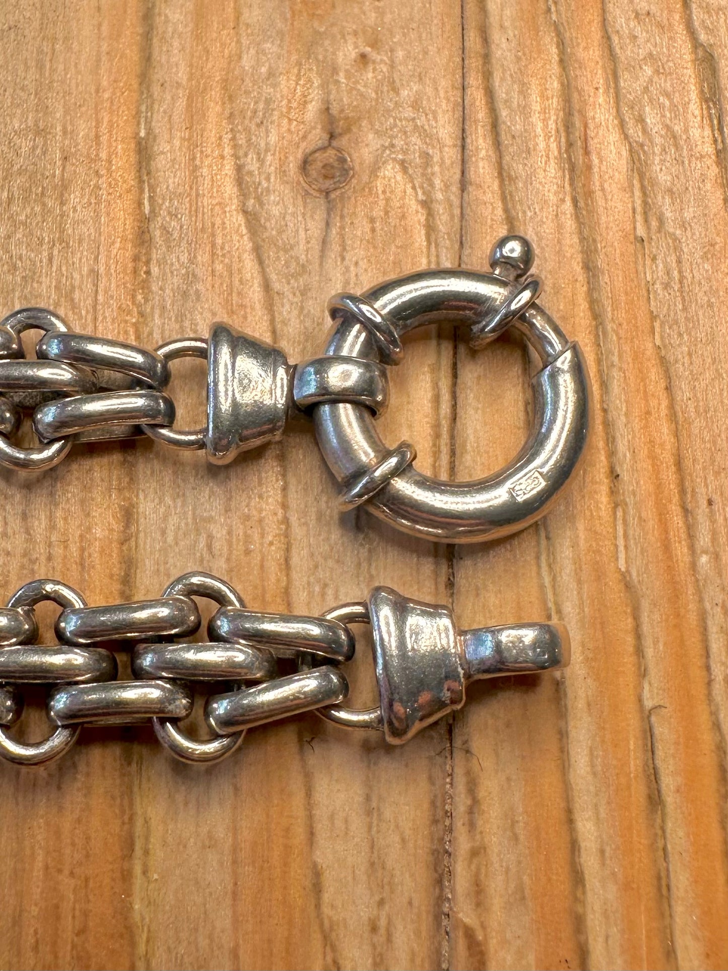 Vintage Multi Chain Link 925 Sterling Silver 7.8 inch Bracelet
