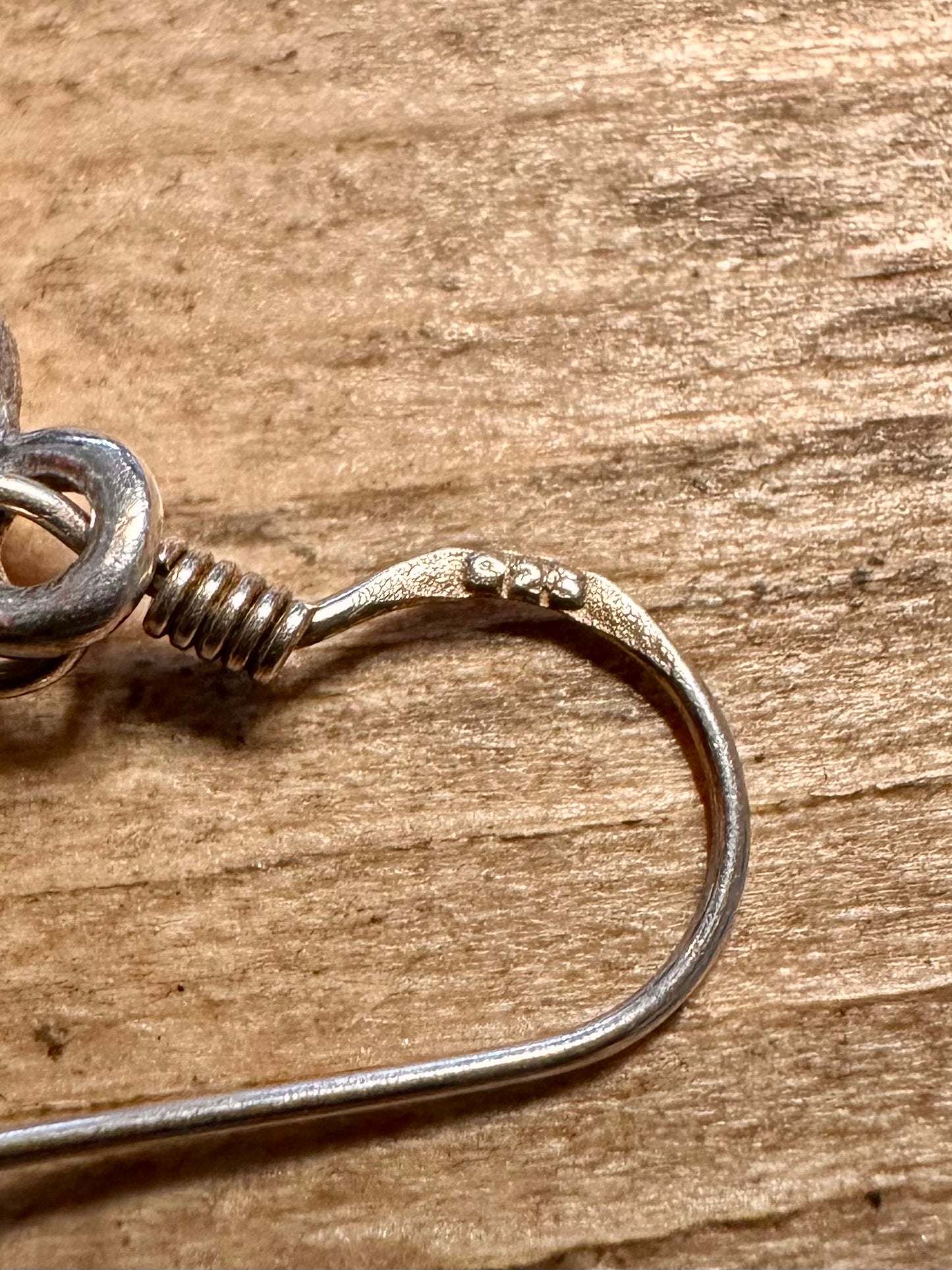 Vintage Celtic Dangle 925 Silver Earrings