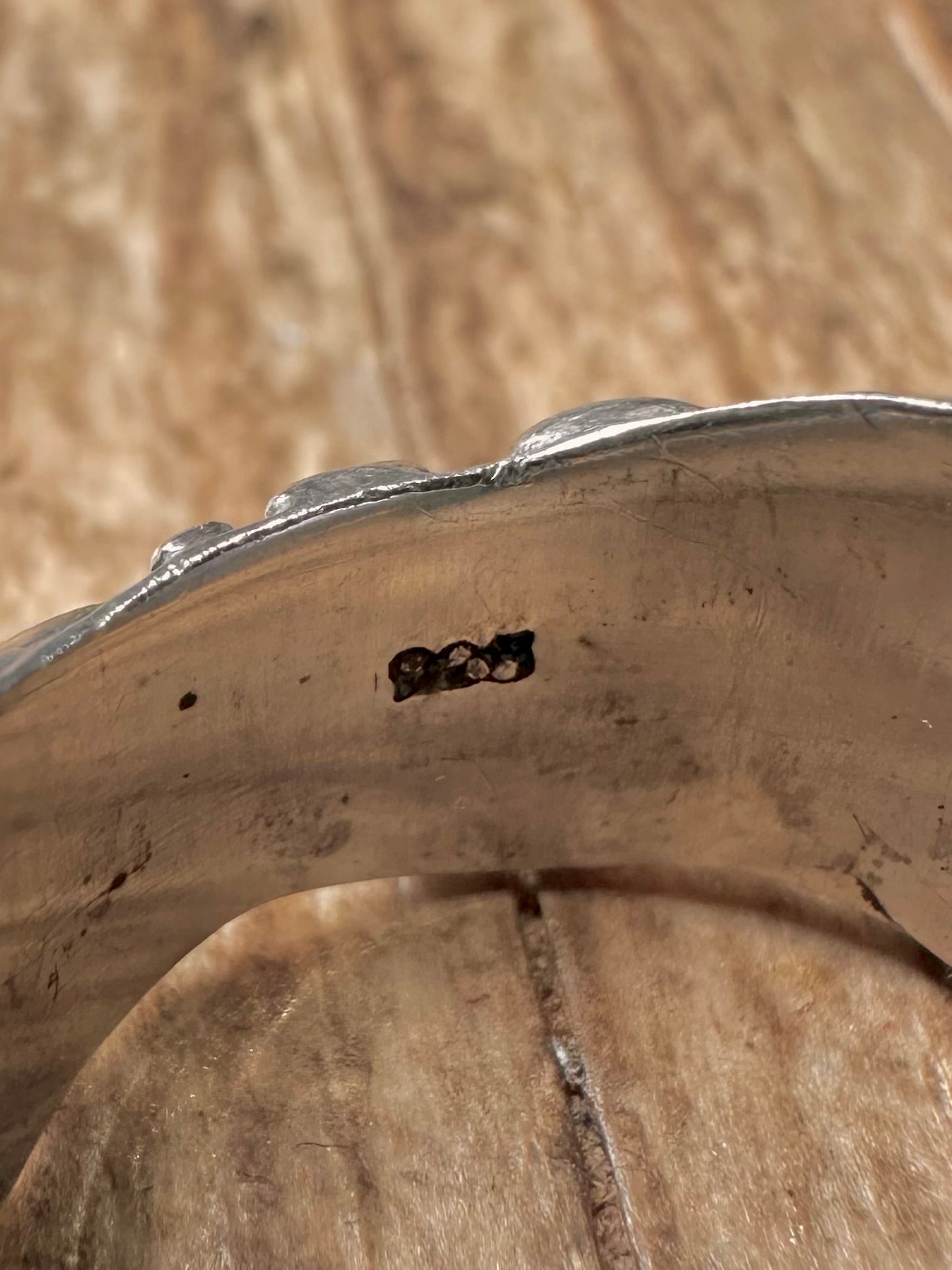 Abstract Labradorite and Amethyst 925 Sterling Silver Size N Ring