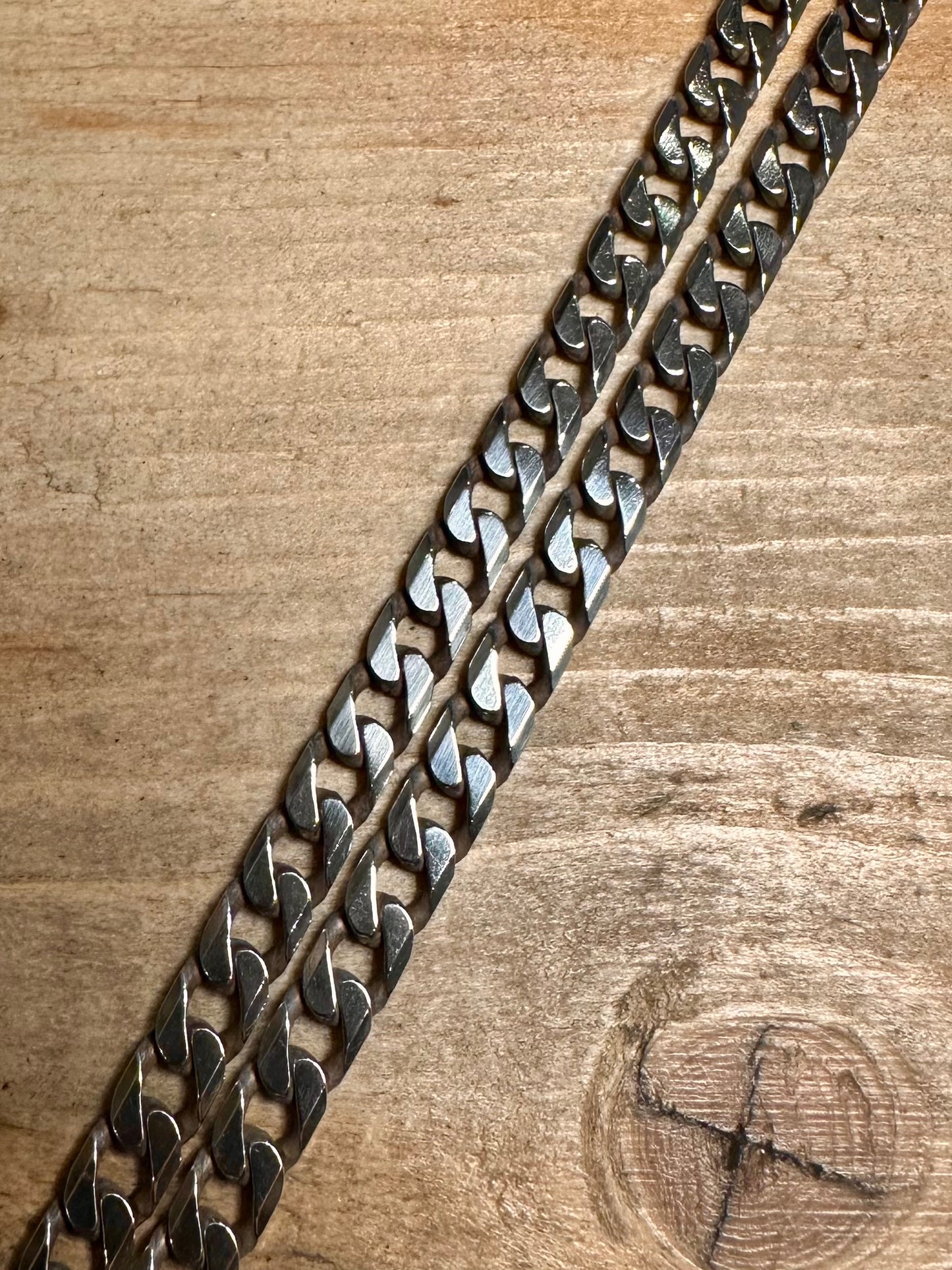 Vintage Curb Chain 925 Silver 20.2 inch Necklace