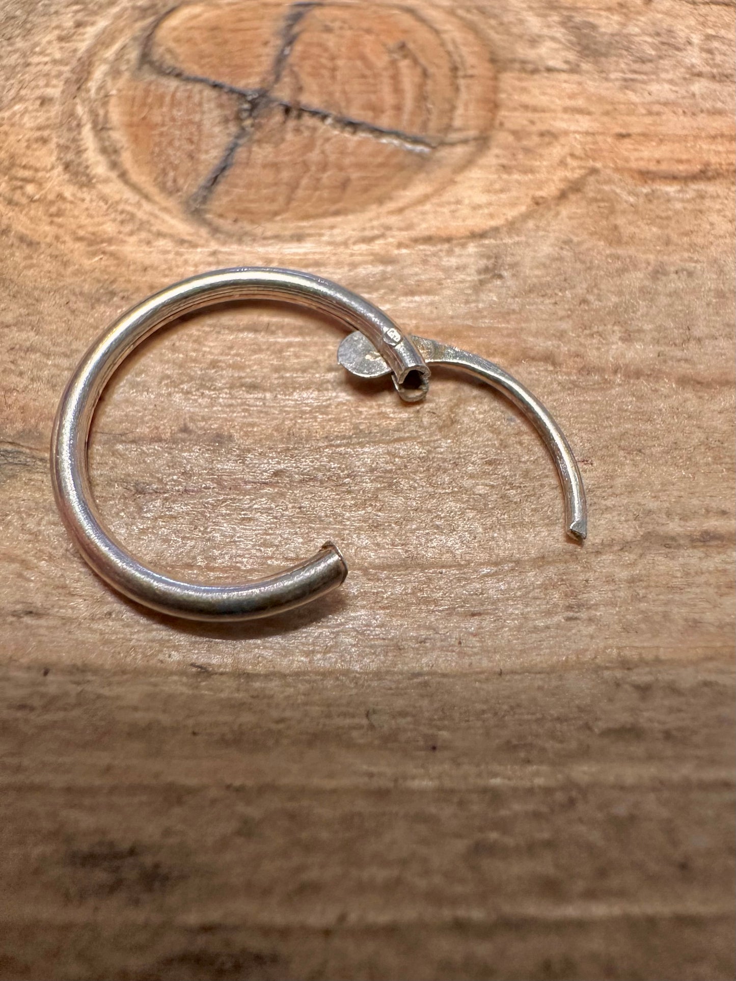 Vintage Small Hoops 925 Silver Earrings
