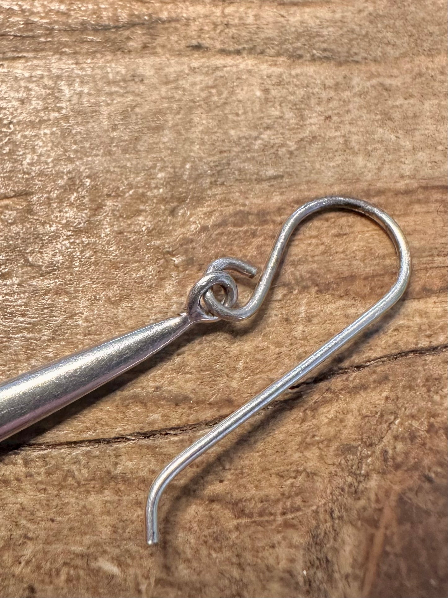 Modern Plain Dangle 925 Silver Earrings