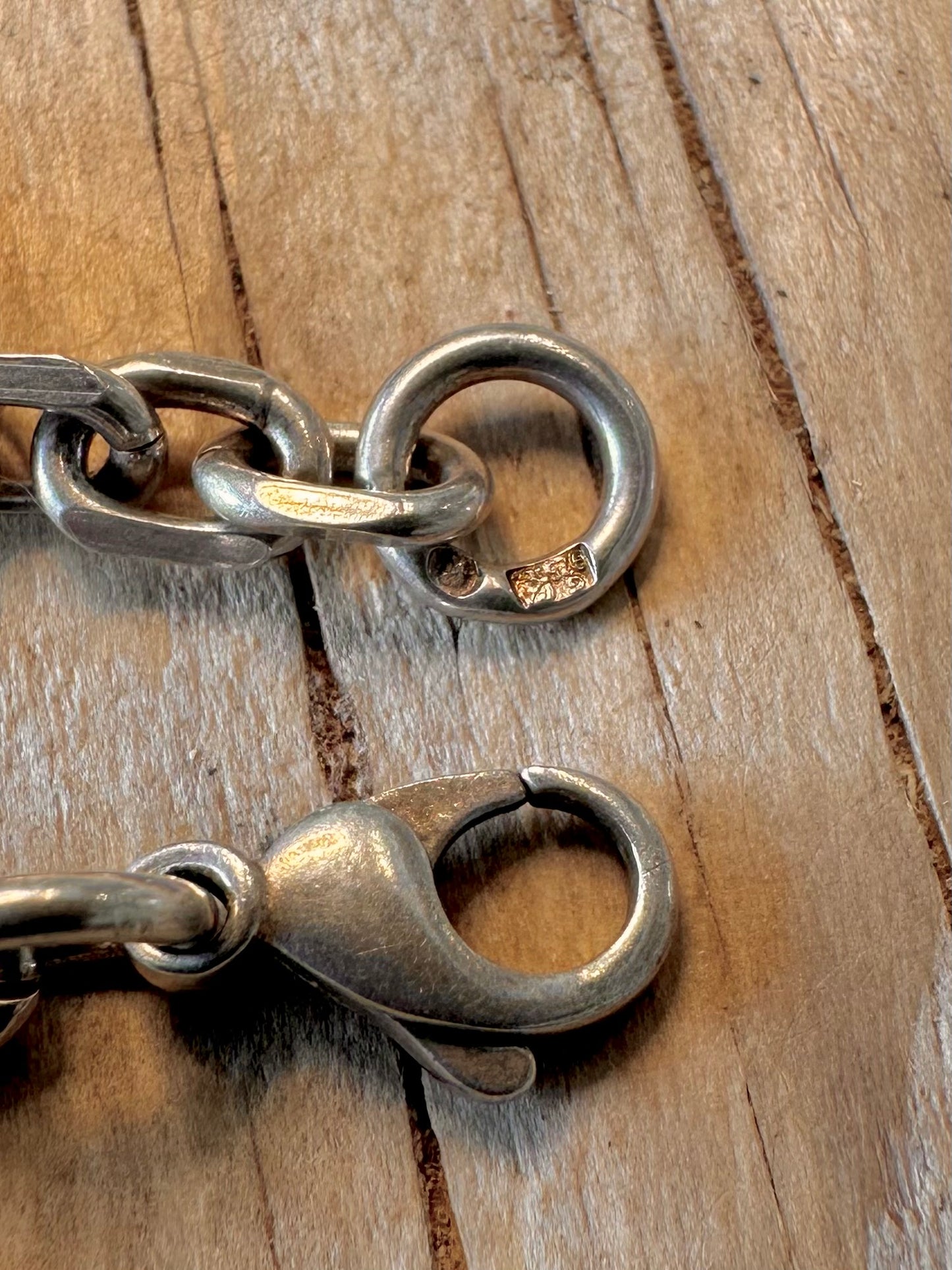 Vintage Cable Chain Ball 925 Silver 7.5 inch Bracelet