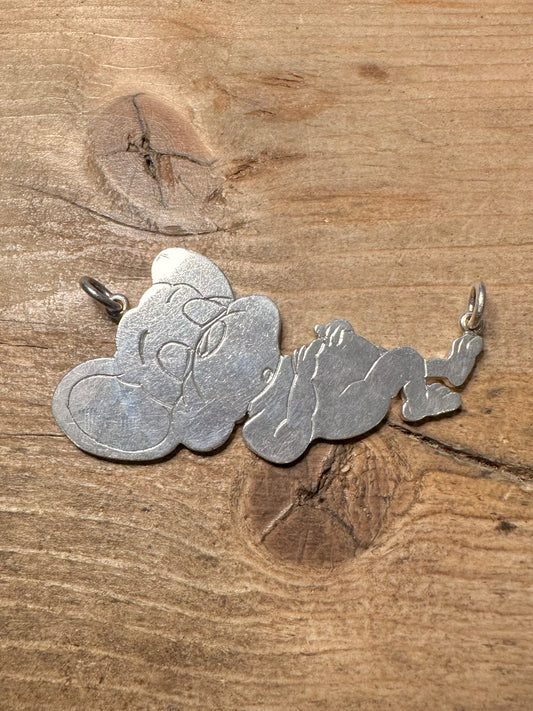 Unique 2016 Sleeping Pinky and the Brain Cartoon Solid 925 Silver Edinburgh Pendant