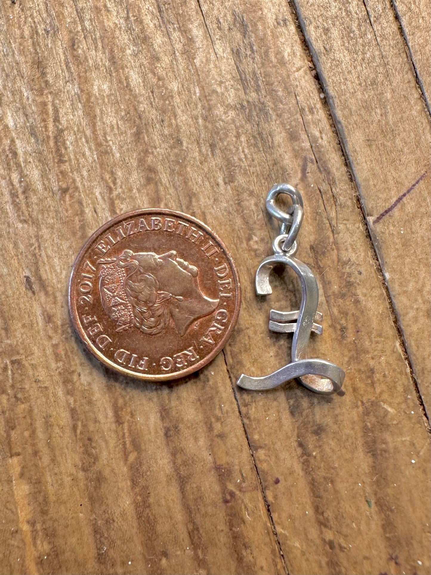 Pound Sign 925 Sterling Silver Charm Pendanth