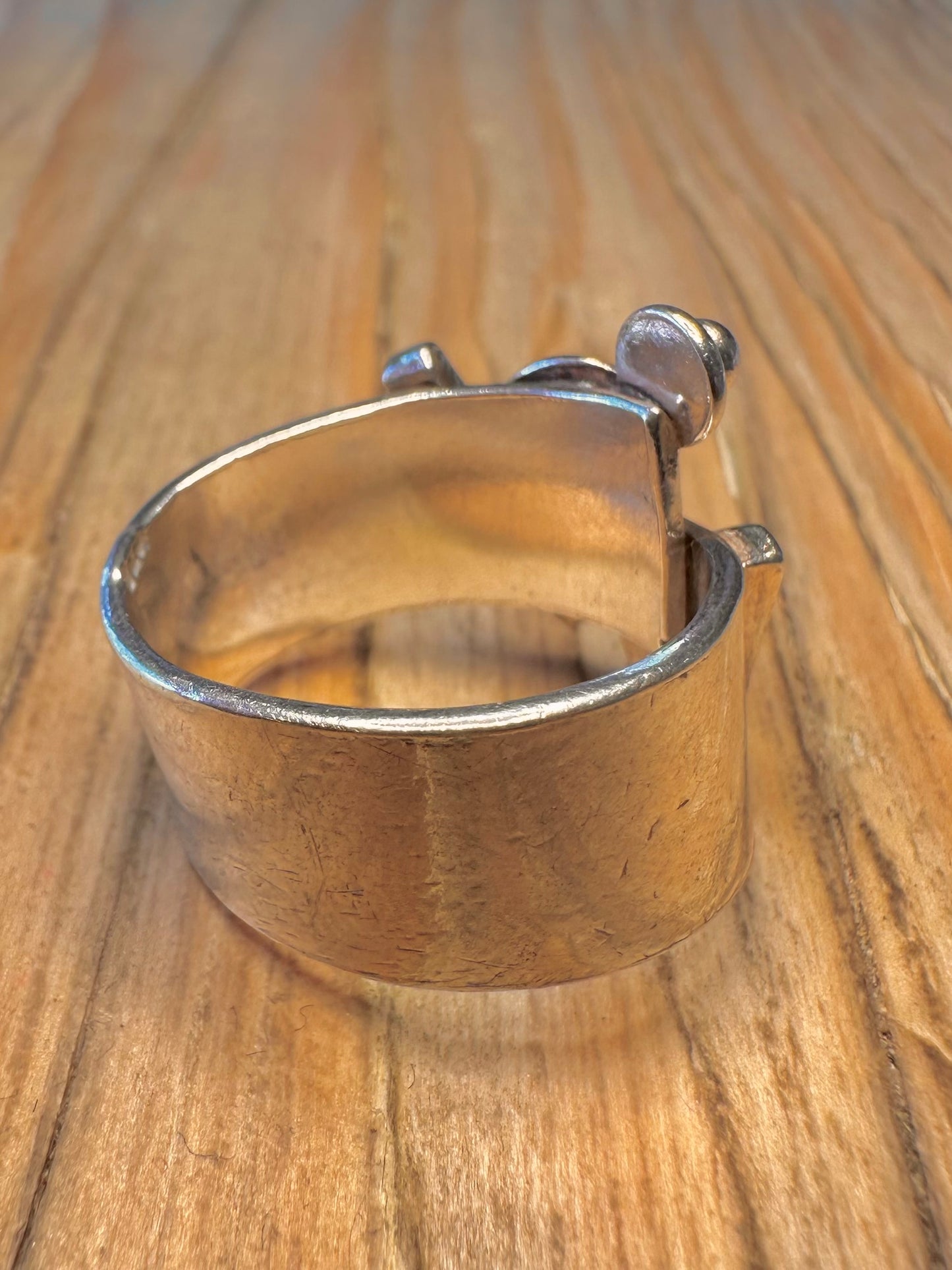 Abstract Brutalist 925 Sterling Silver Size N Ring