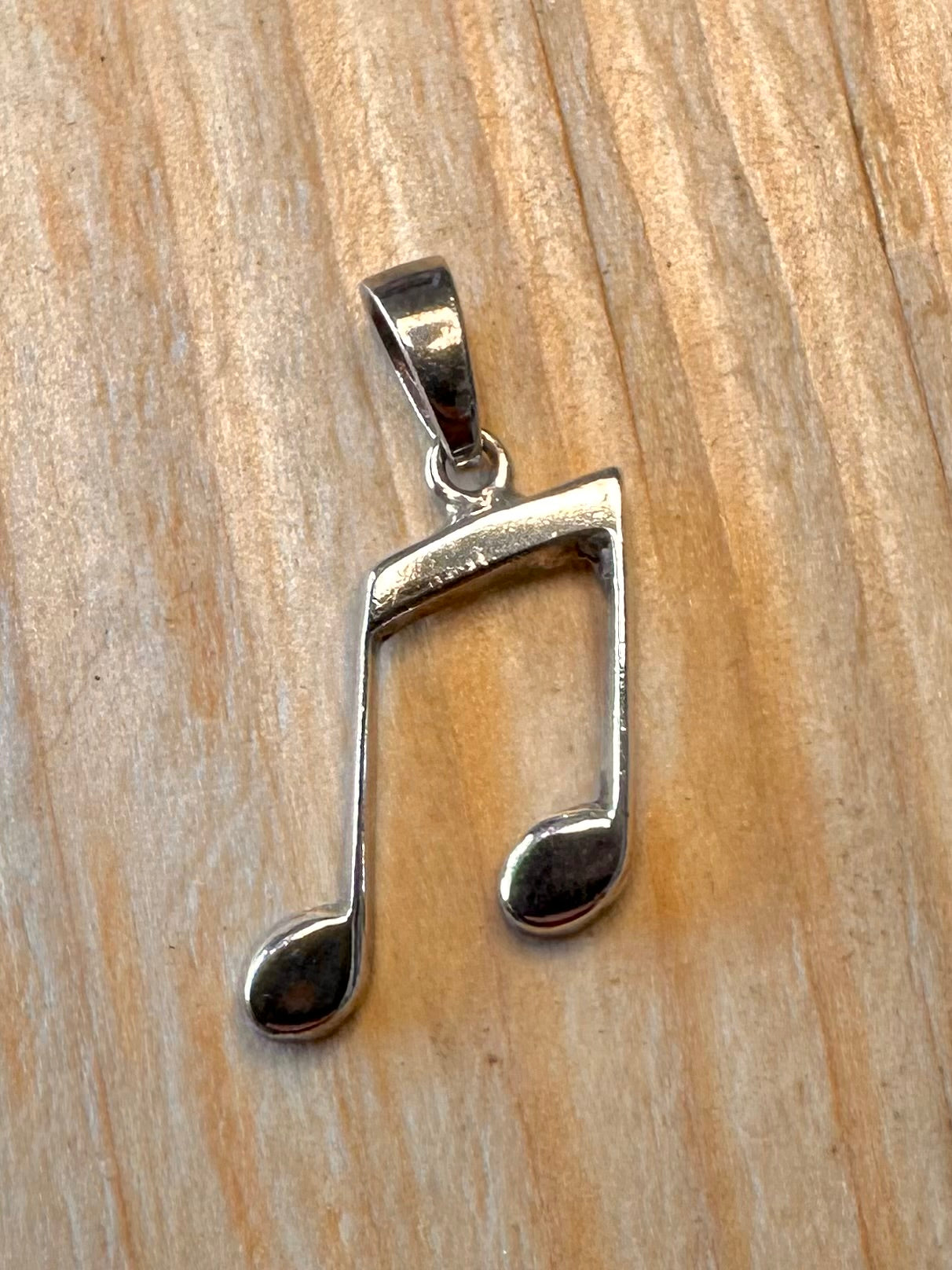 Vintage Music Note 925 Silver Pendant