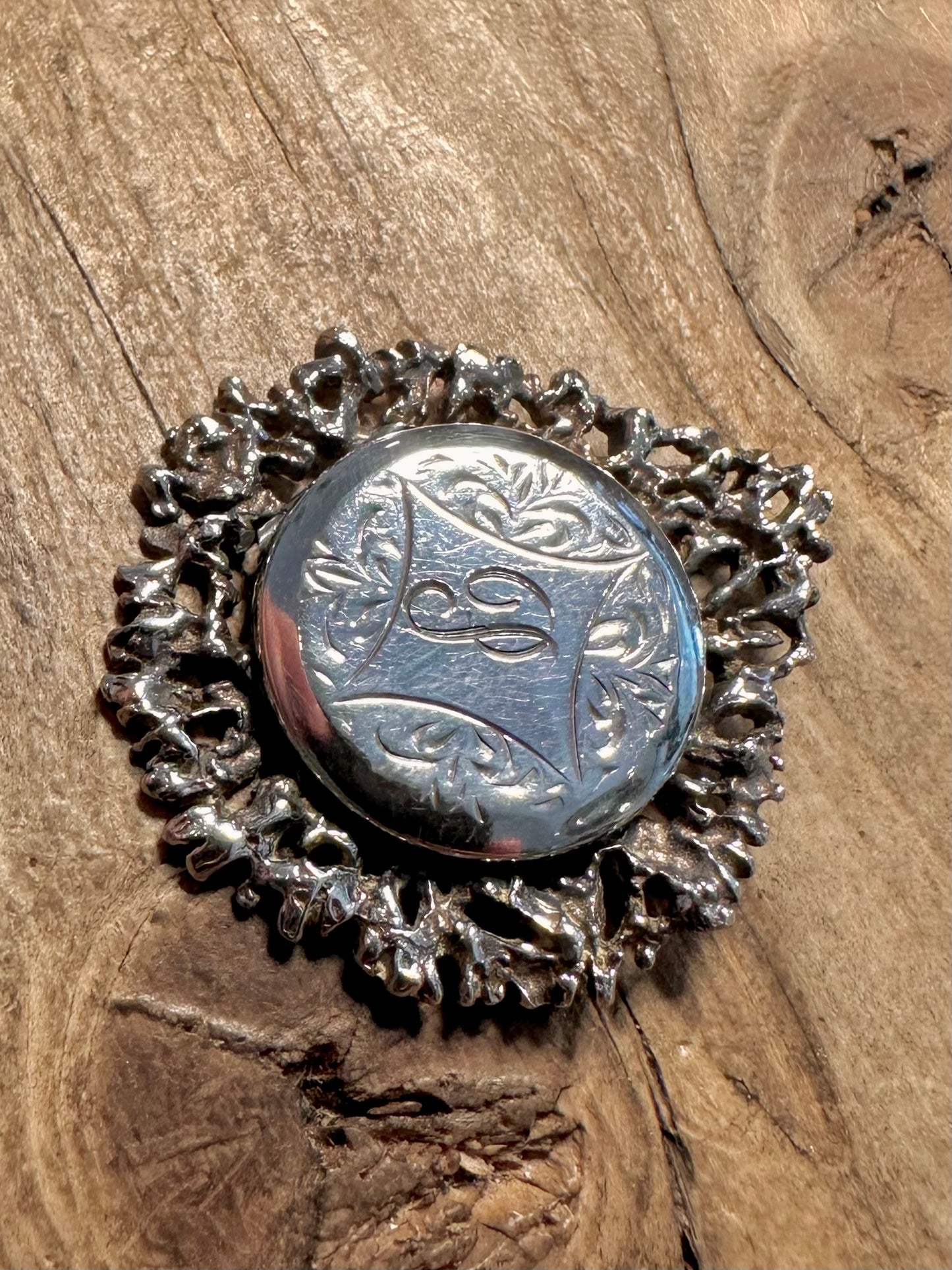 Vintage 1975 Brutalist Style Locket 925 Silver Pendant
