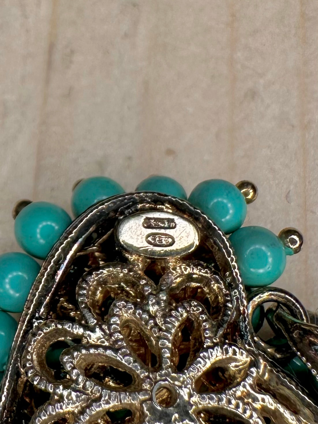 Heart Shaped Turquoise Bead 925 Sterling Silver Pendant