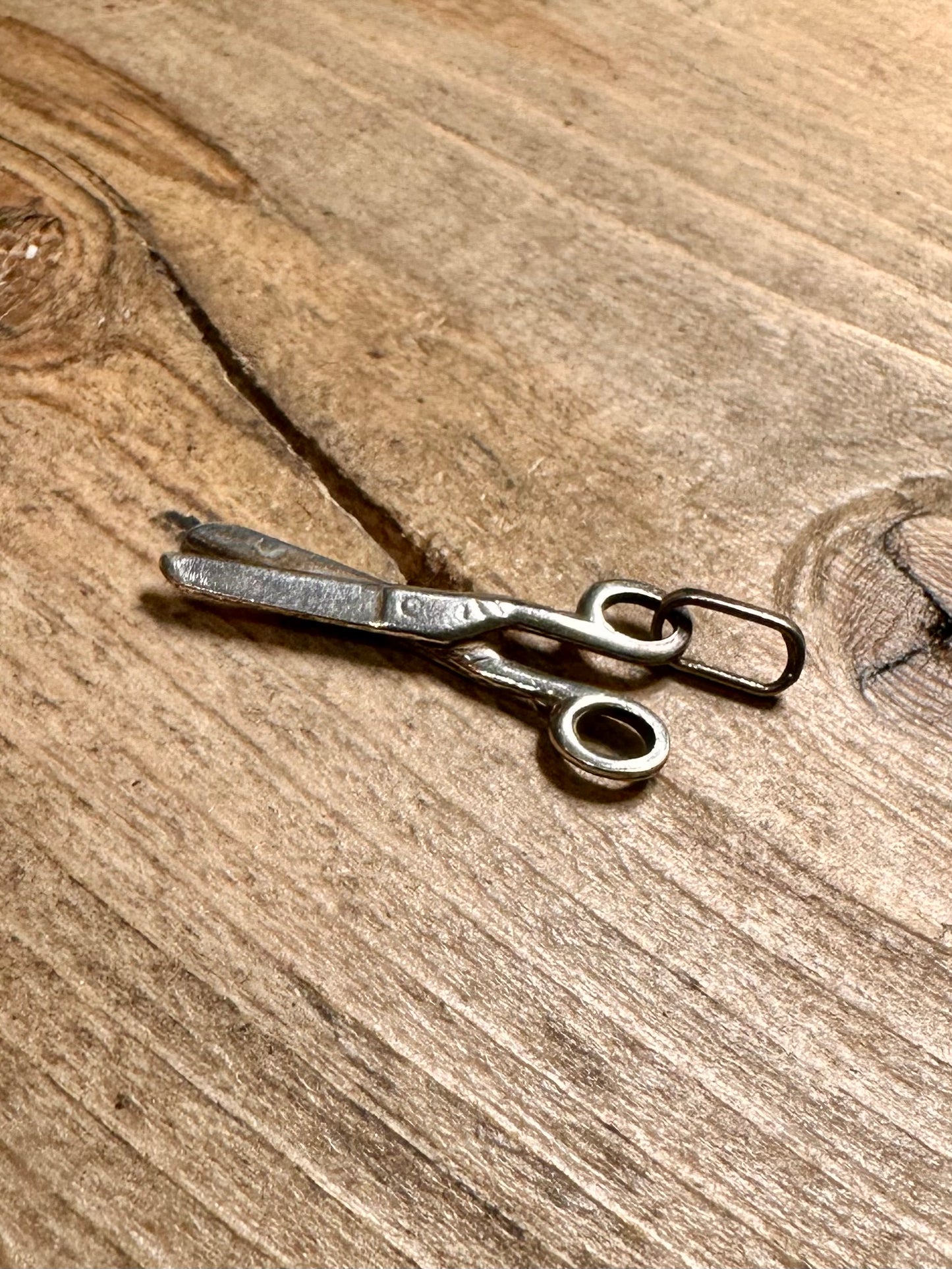 Vintage Scissors Italy 925 Silver Charm Pendant