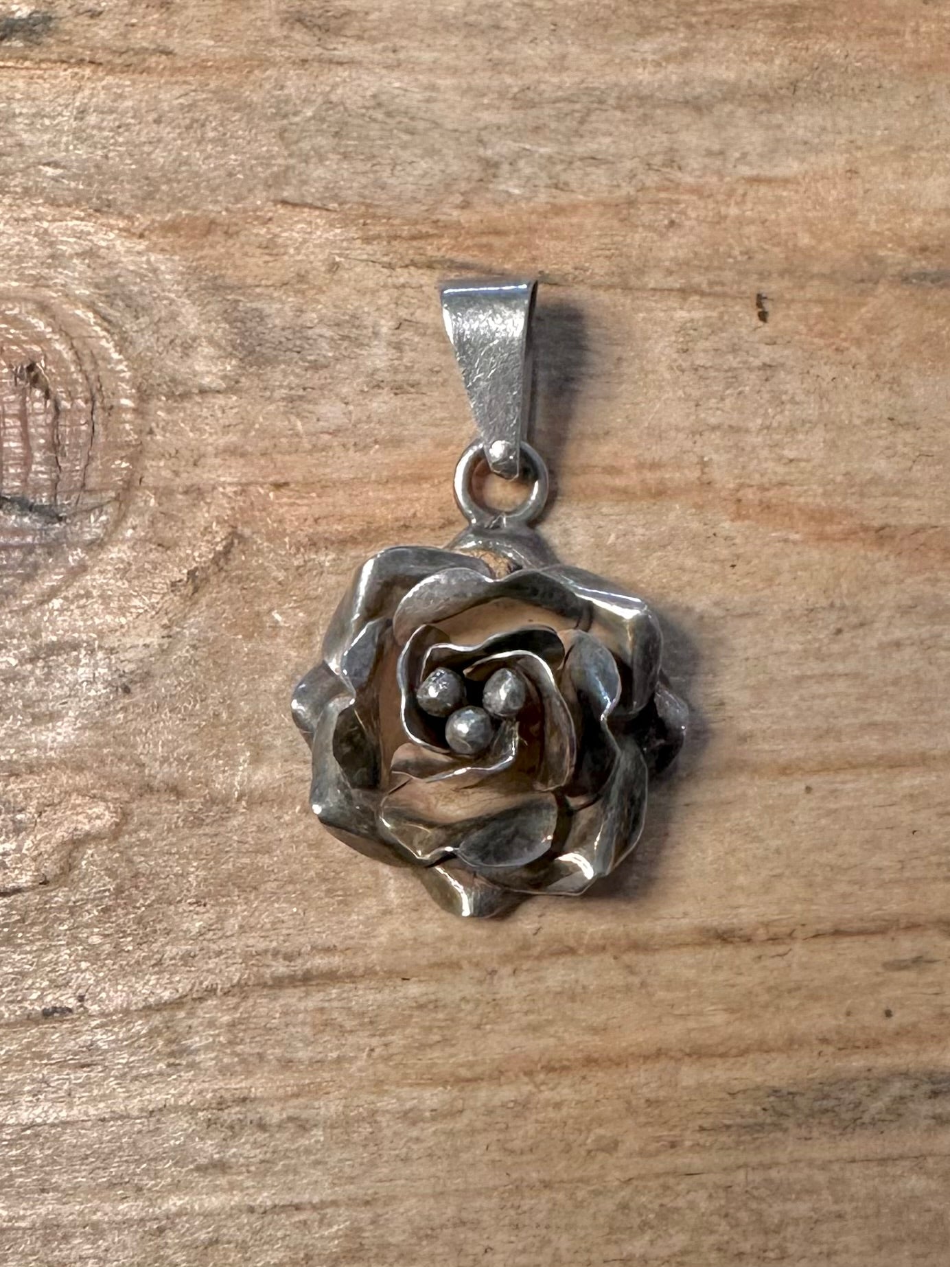 Vintage Flower Mexico 925 Silver Pendant