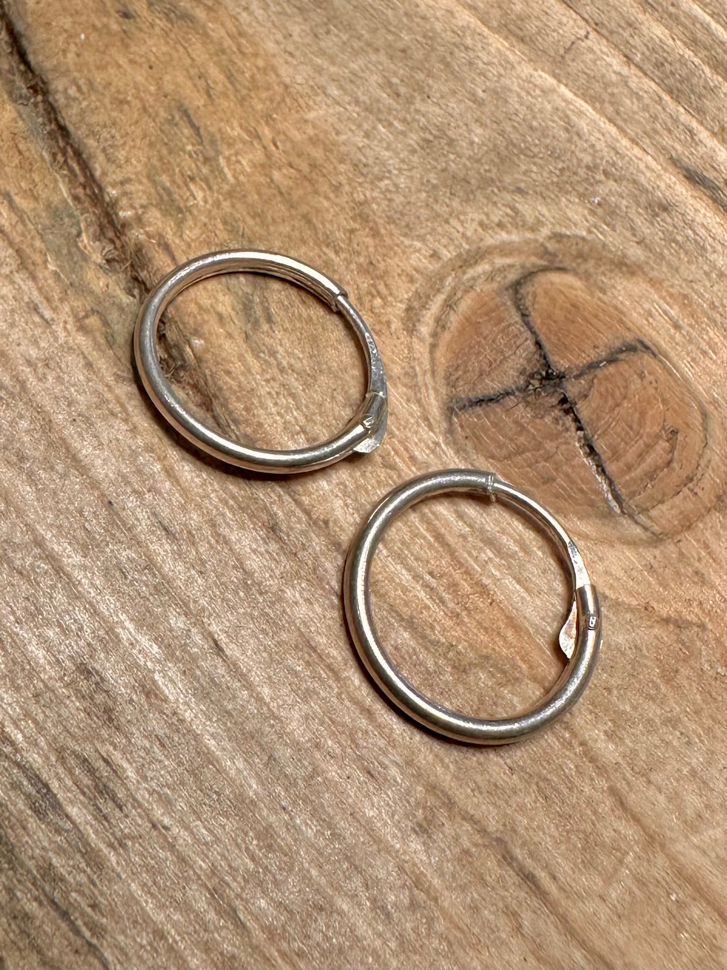 Vintage Small Hoops 925 Silver Earrings